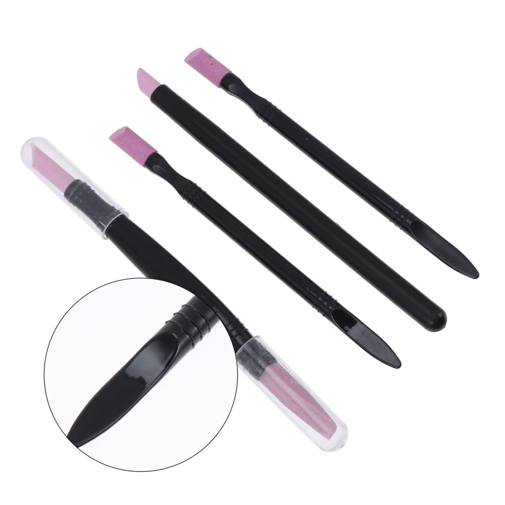 FOMIYES 3-Piece Nail Cuticle Remover & Nail Grinding Pen Set - Professional Manicure Tools for Cuticle Care, Nail Shaping & Polishing - Safe for Natural Nails - Perfect for Home Salon & DIY Nail Care (3 Sets of 3 Tools)