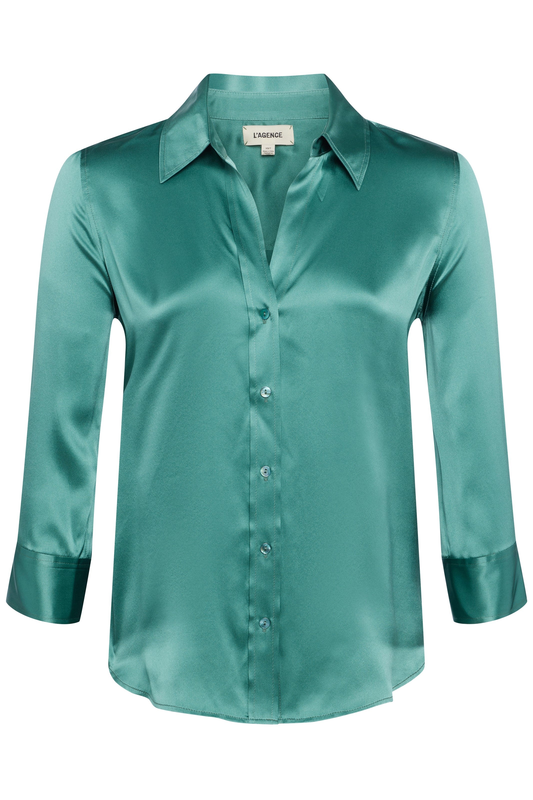 L'Agence Women's Dani 3/4 Sleeve Blouse - Elegant Flowy Top for Work, Office & Casual Outfits | Perfect for Business Attire, Date Night & Special Occasions