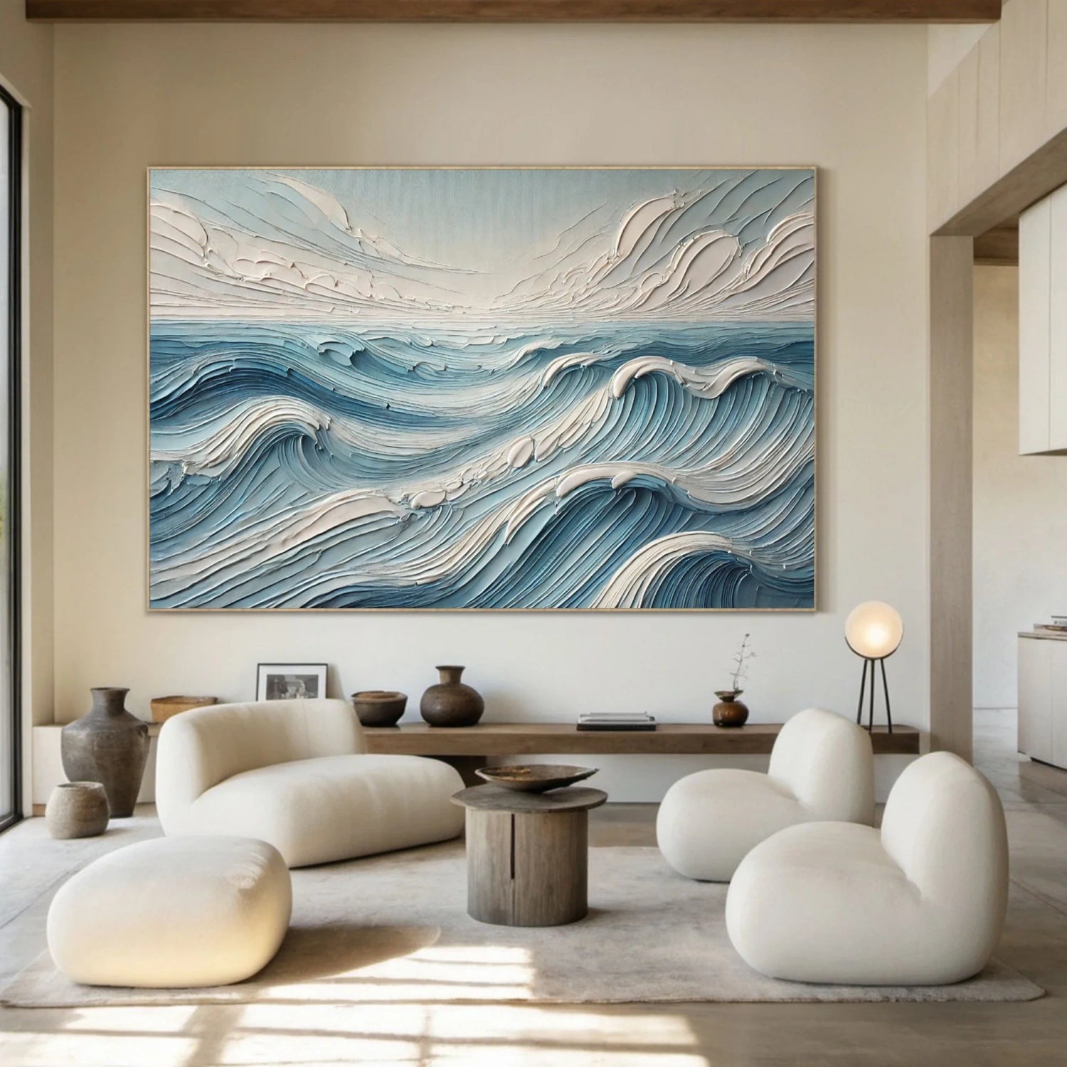 Ocean and Sky Painting - Stunning Coastal Wall Art #OS231 | Perfect for Beach House Decor, Living Room, Bedroom & Office