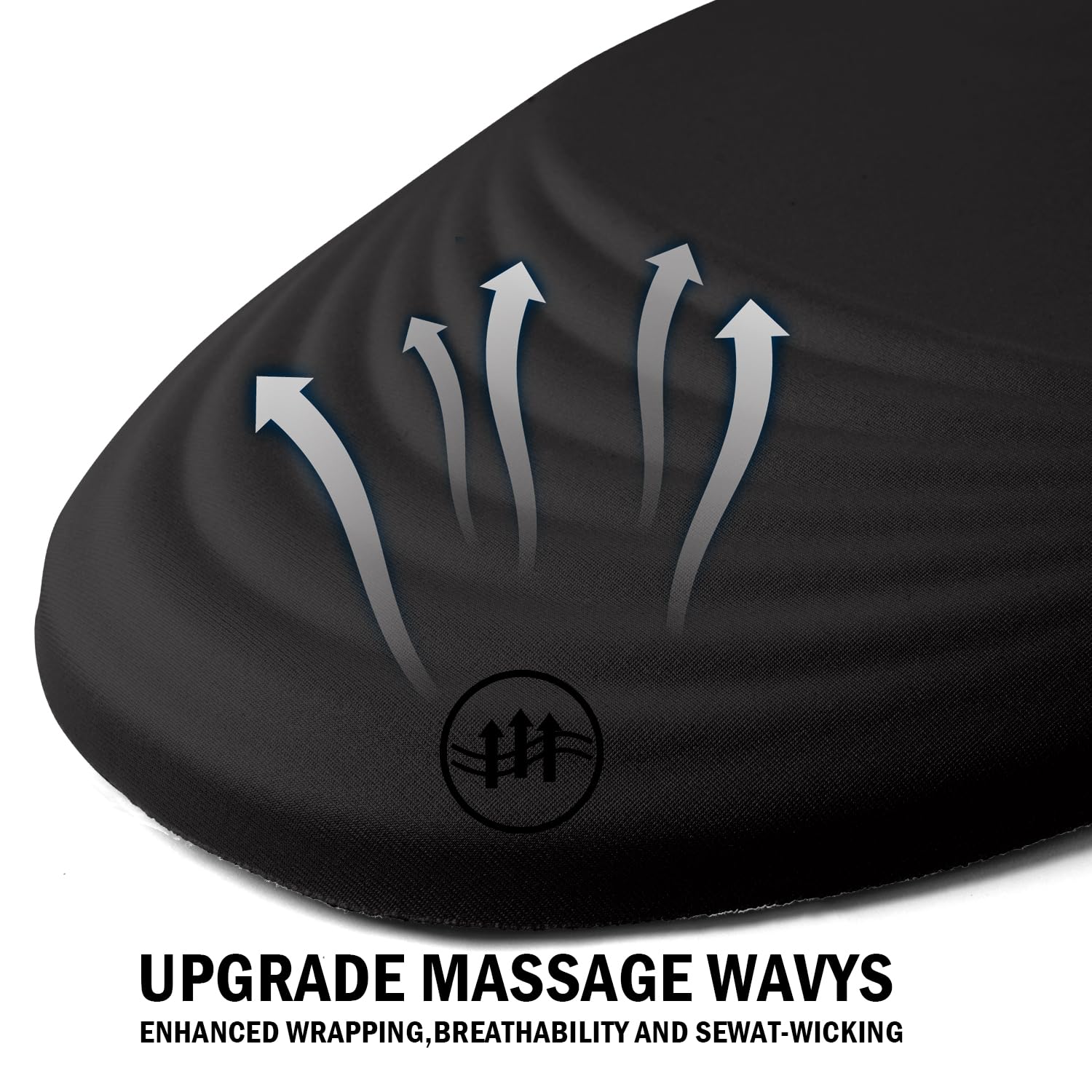 Ergonomic Mouse Pad with Memory Foam Wrist Rest - Non-Slip PU Base for Pain Relief & Carpal Tunnel Support - Wireless Mouse Pad (Black) - Perfect for Office, Gaming & Long Computer Work Sessions