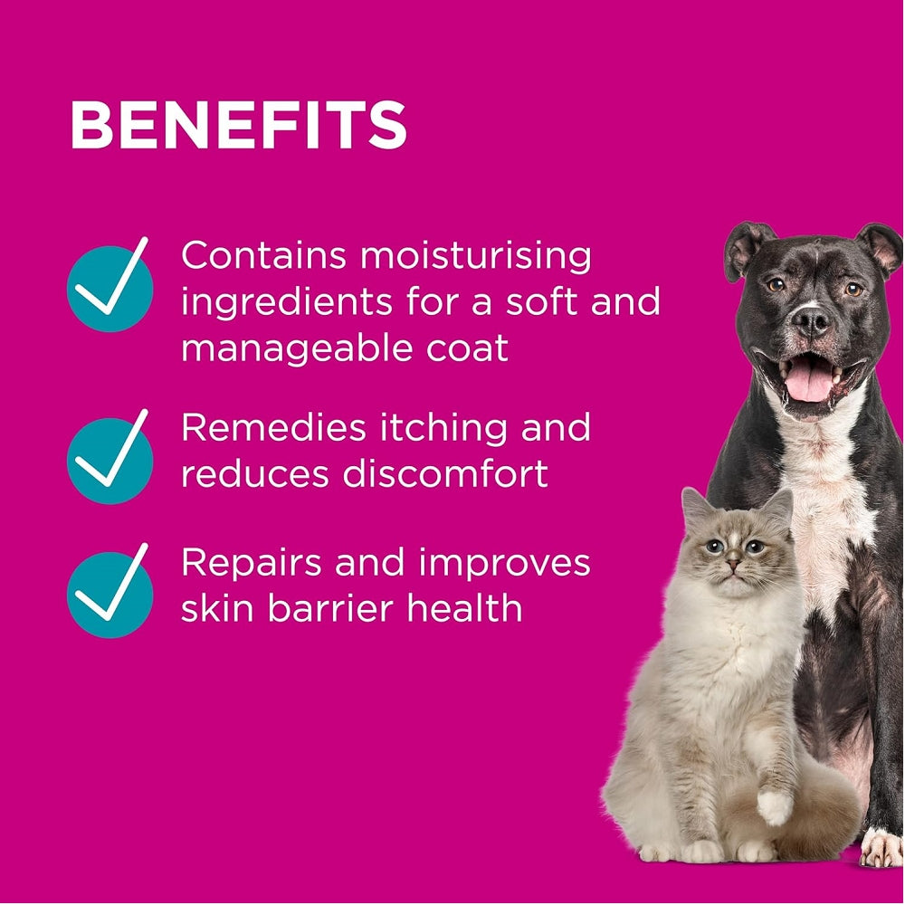 Paw Nutriderm Replenishing Conditioner for Dogs & Cats - Moisturizing Pet Hair Care for Dry Skin & Coat - Ideal for Bathing, Grooming & Allergy Relief