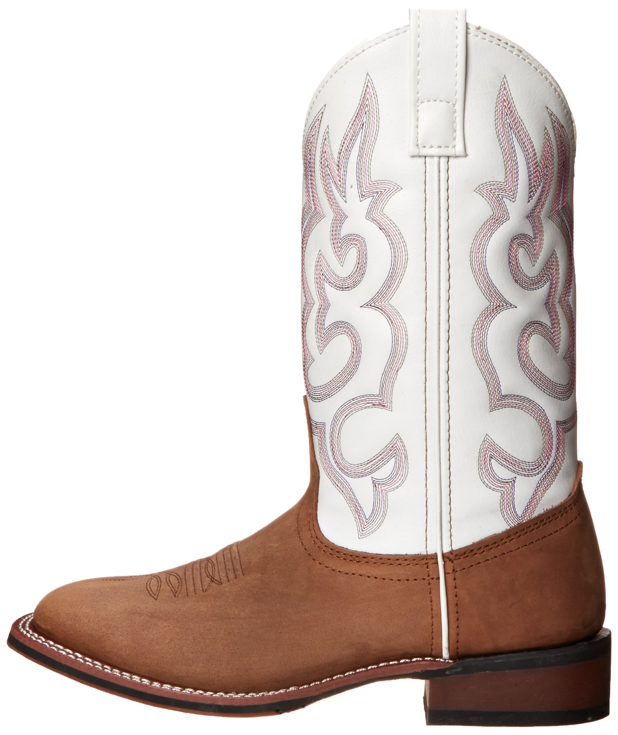 Laredo Women's Mesquite Embroidered Square Toe Western Boots - Mid Calf Cowgirl Dress Boots with 1-2