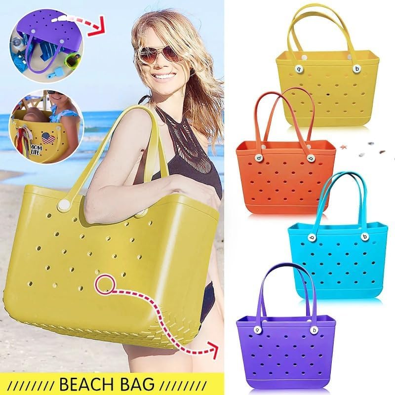 Waterproof Washable Tote Bag for Women - Lightweight Cute Beach Tote for Pool, Boat, Work, Sports & Travel | Durable & Stylish Carryall for Everyday Use
