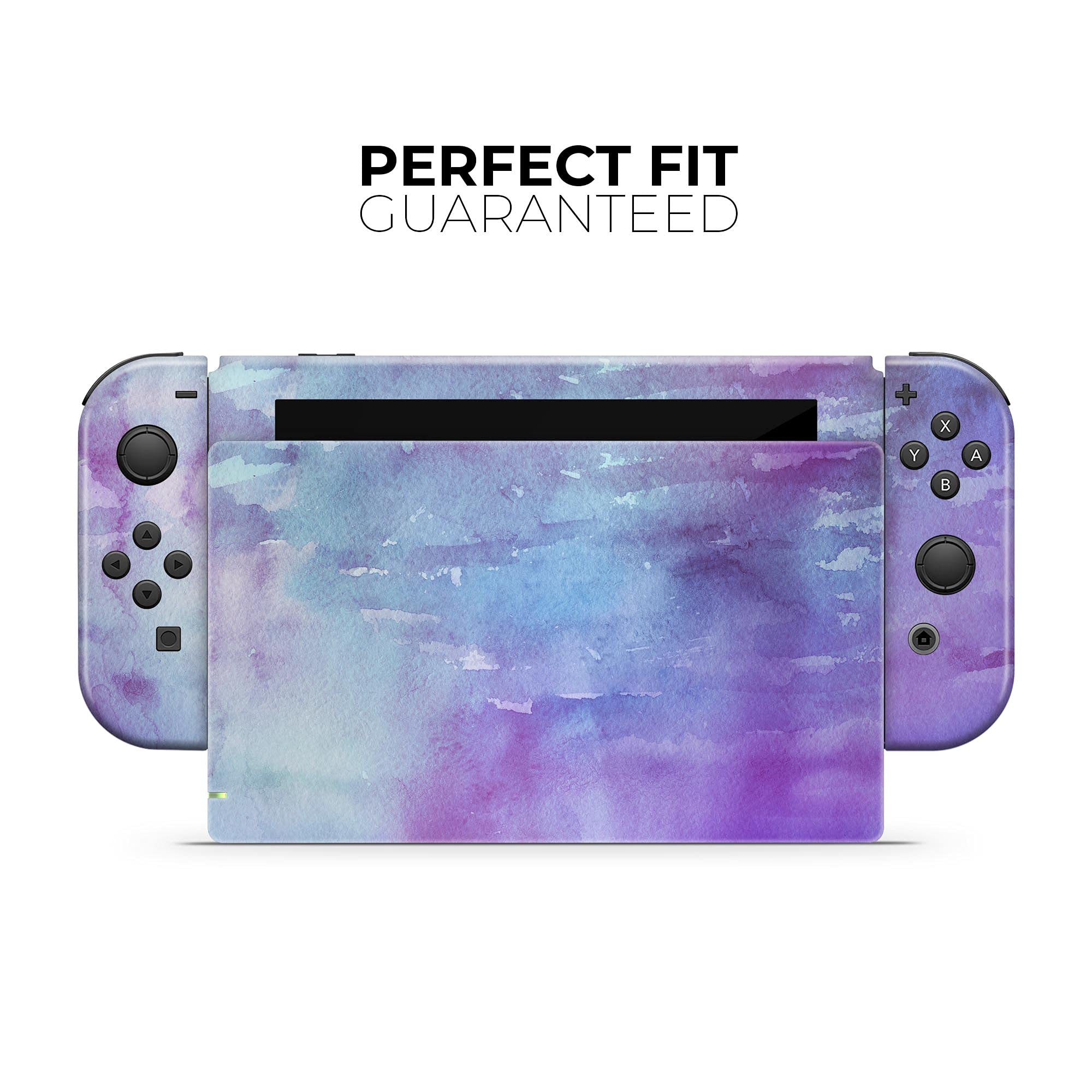 Nintendo Switch Pro Controller Skin - Blotted Purple Watercolor Vinyl Decal Cover | Scratch-Resistant, Removable & Protective Wrap | Perfect for Gaming, Travel & Customization