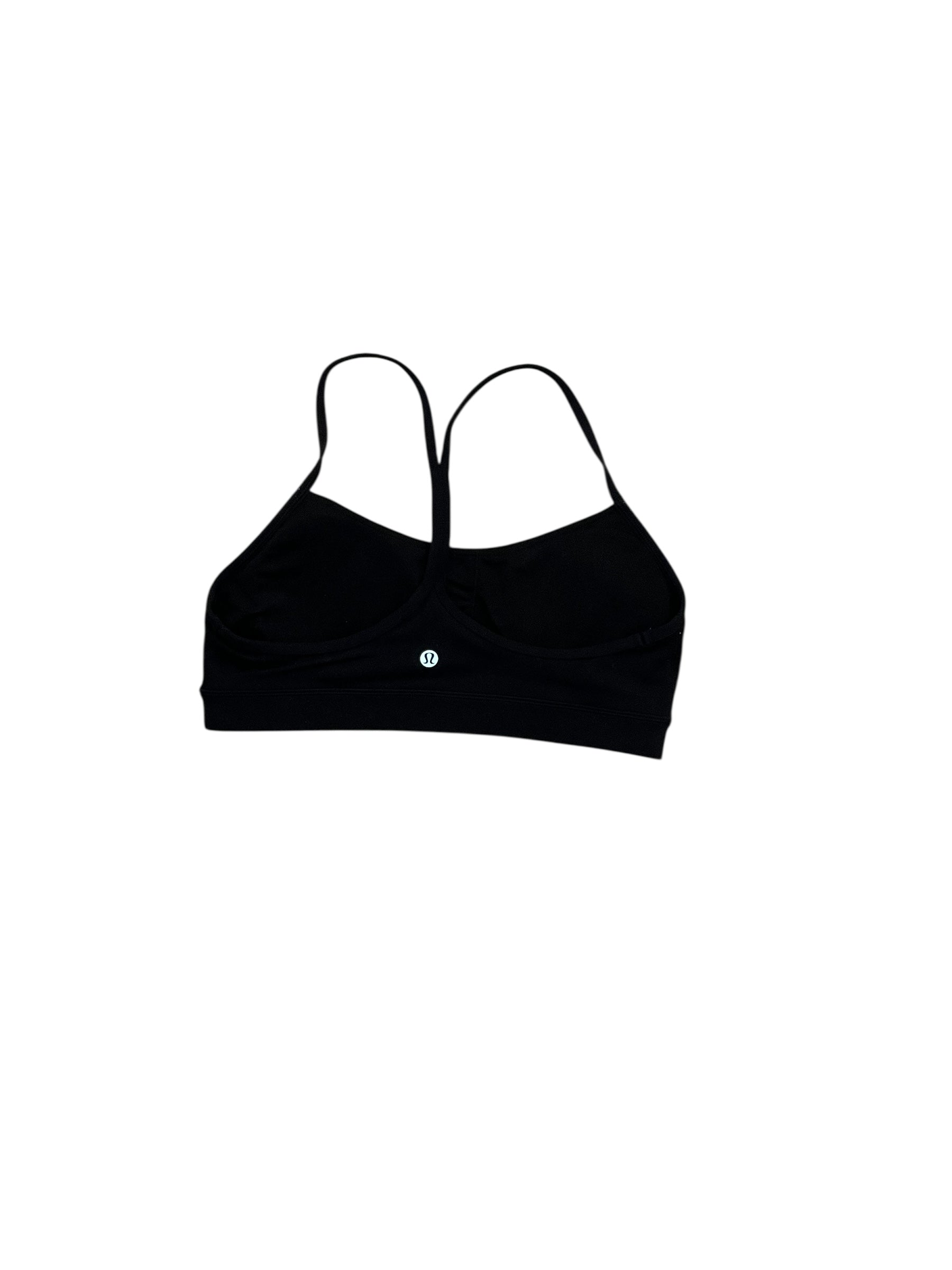 Lululemon Women's Black Athletic Sports Bra - Medium Size - Perfect for Yoga, Running & Gym Workouts