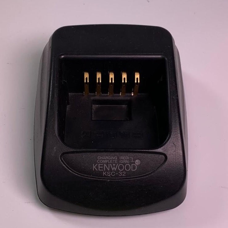 Kenwood KSC32 Single Radio Lithium & NiMH Battery Charger with Power Supply - Fast Charging for Two-Way Radios, Emergency Preparedness & Outdoor Adventures