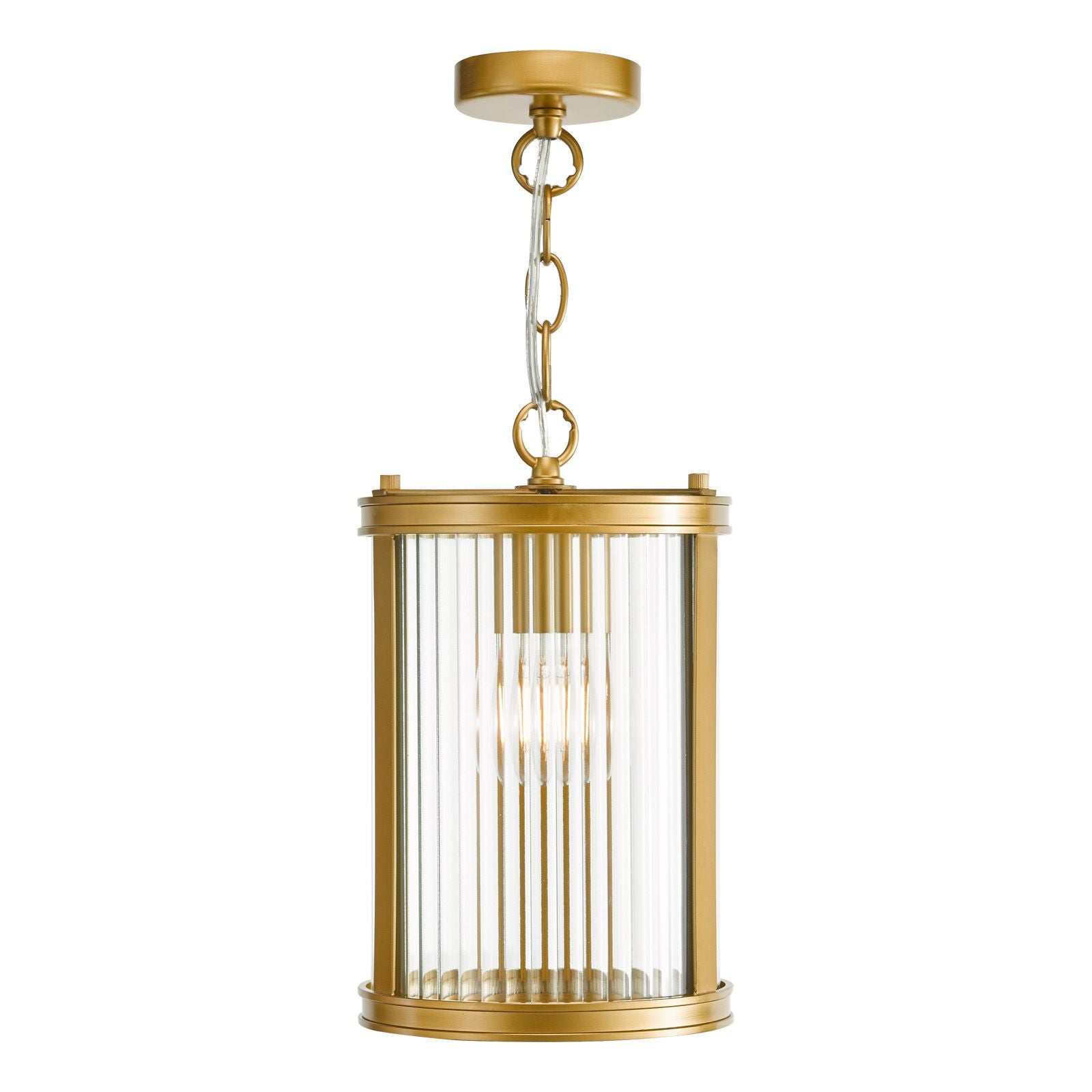 Bianka Pendant Light Fixture - Bronze & Matte Black with Ribbed Glass Shade (E17 Base) - Perfect for Dining Room, Kitchen Island or Bedroom Lighting