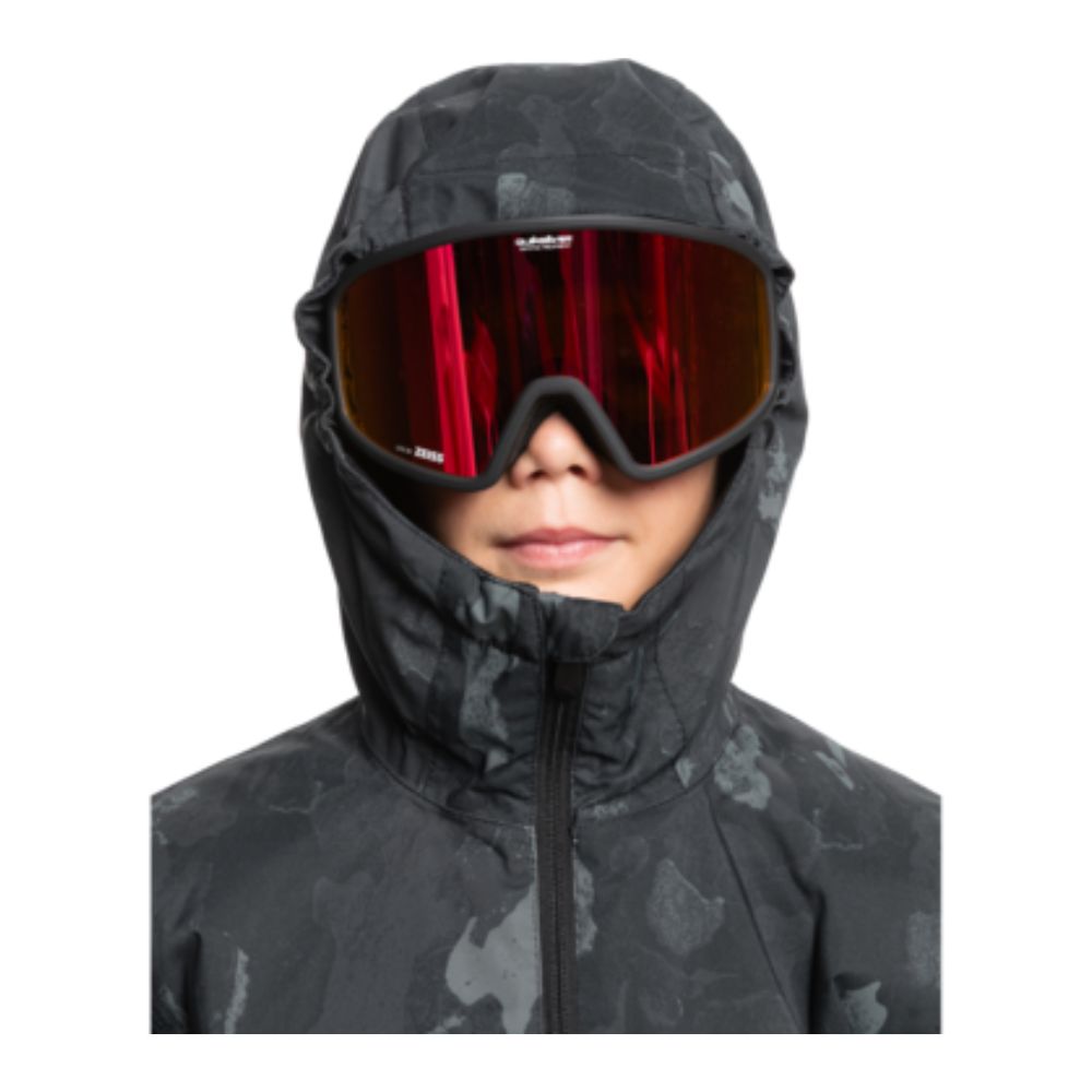 Quiksilver Mission Print Boys Ski Jacket - Waterproof Winter Snow Jacket for Kids - Warm & Durable for Skiing, Snowboarding & Outdoor Adventures