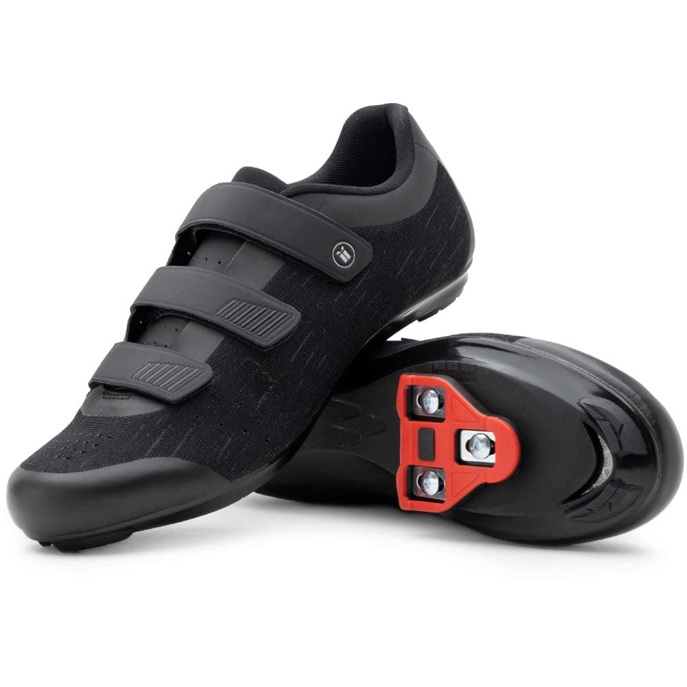 Tommaso Strada Men's SPD Cycling Shoes with Delta Clips - Indoor Bike Shoes for Peloton & Road Bikes - Comfortable Spin Shoes for Indoor Cycling & Fitness Training - Perfect for Gym Workouts, Spinning Classes & Road Cycling