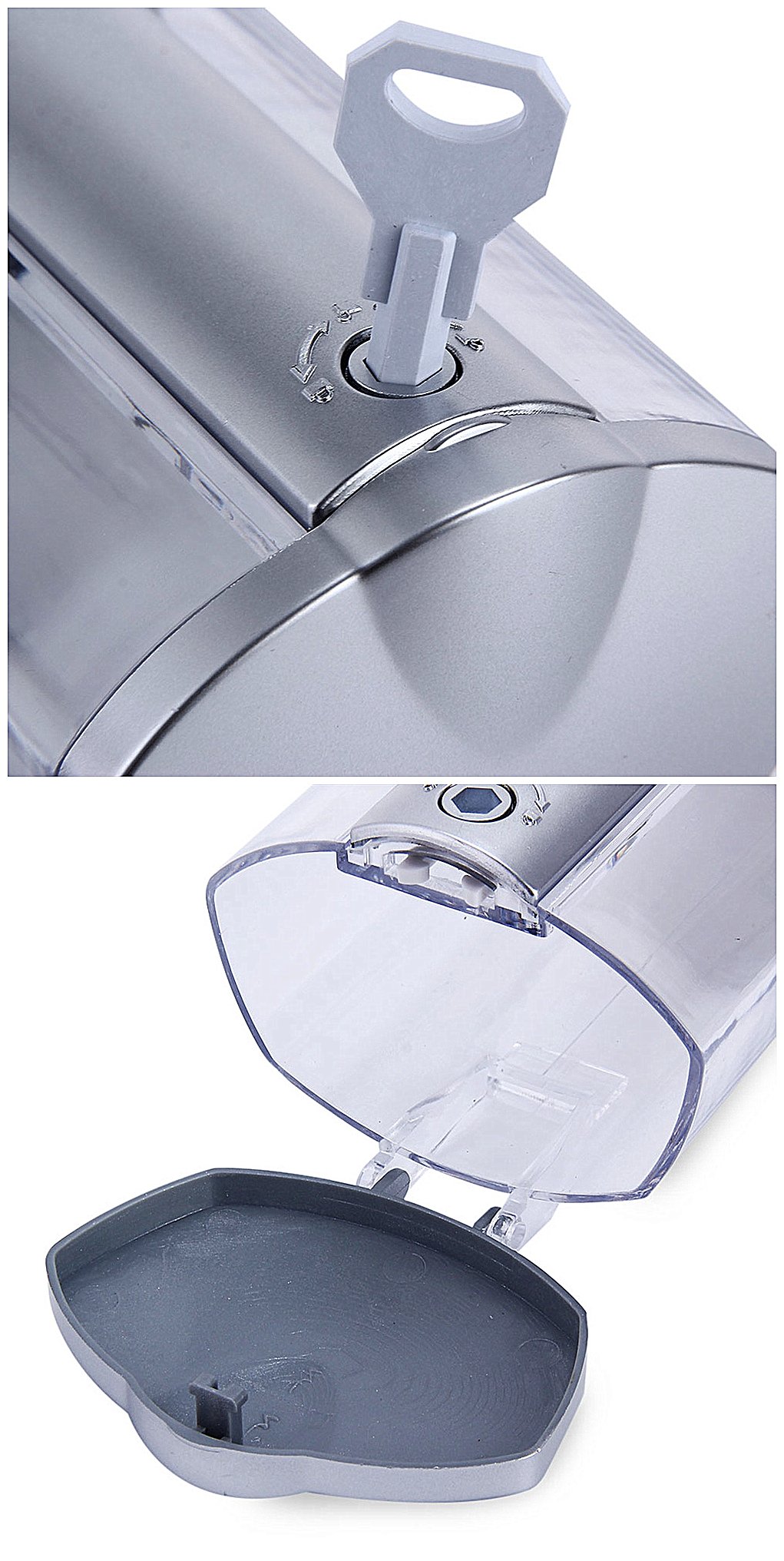 350ml Wall Mounted Soap Dispenser for Shampoo, Conditioner & Body Wash - Silver Bathroom & Kitchen Lotion Dispenser for Home Use | Perfect for Showers, Sinks & Countertops