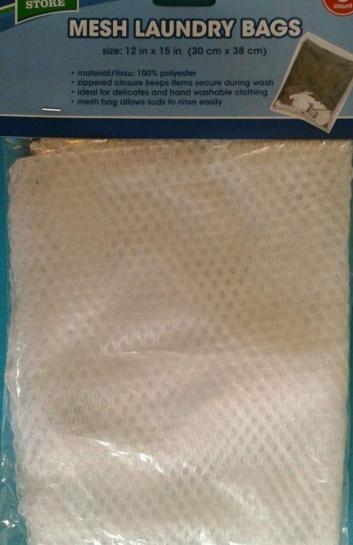 Durable Mesh White Laundry Bags (3-Pack) - Perfect for Delicates, Travel & Organizing Socks/Underwear