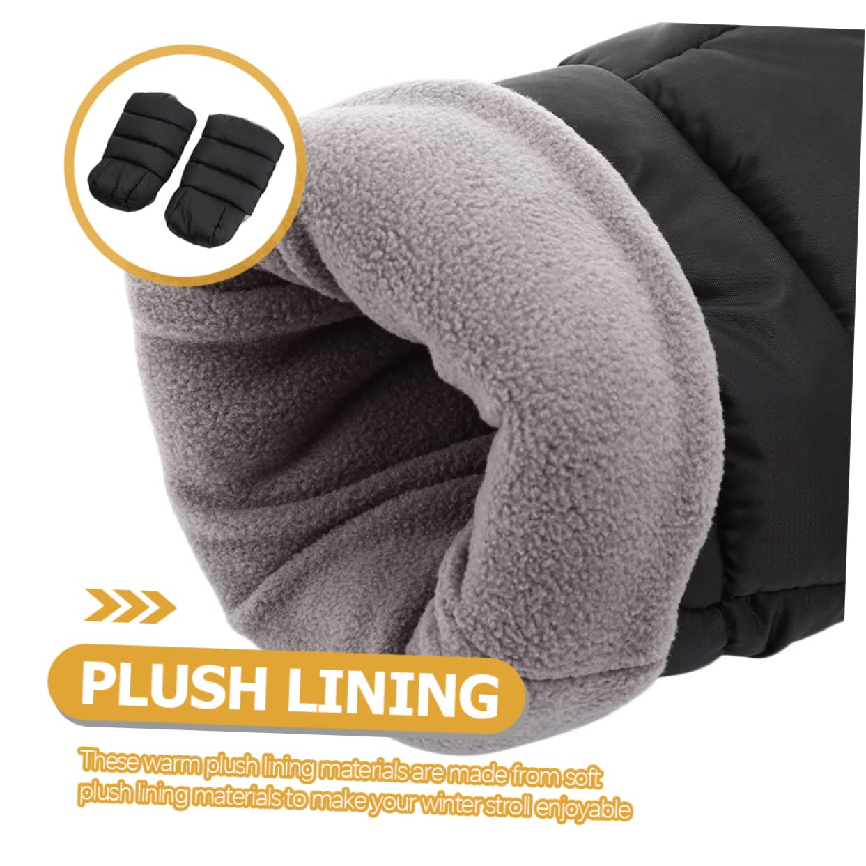 VICASKY 5 Pairs Winter Baby Stroller Gloves - Soft Handle Covers for Strollers & Prams - Universal Fit for Most Standard Models - Keep Hands Warm During Cold Weather Walks & Outdoor Activities