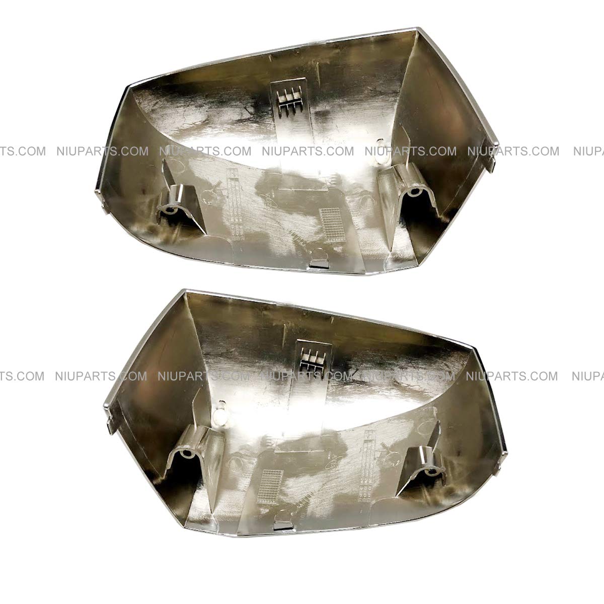 Chrome Plastic Hood Mirror Cover for Volvo VNL VNM VN Trucks 2004-2015 - Driver & Passenger Side Replacement Part - Perfect for Truck Maintenance & Road Safety