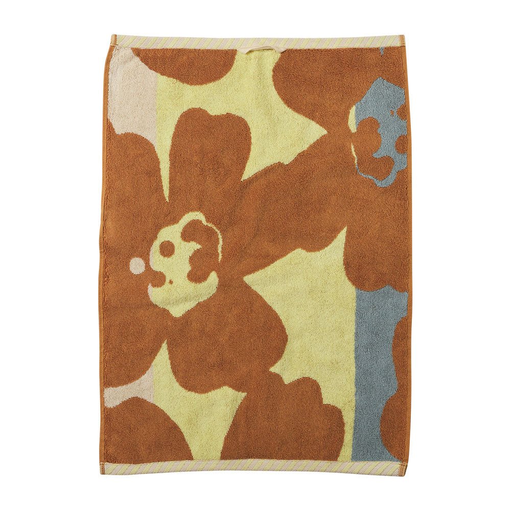 Manning Floral Hand Towel - Soft & Absorbent Cotton Kitchen Towel for Bathroom, Kitchen & Home Decor - Perfect for Drying Hands, Dishes & Decorative Use