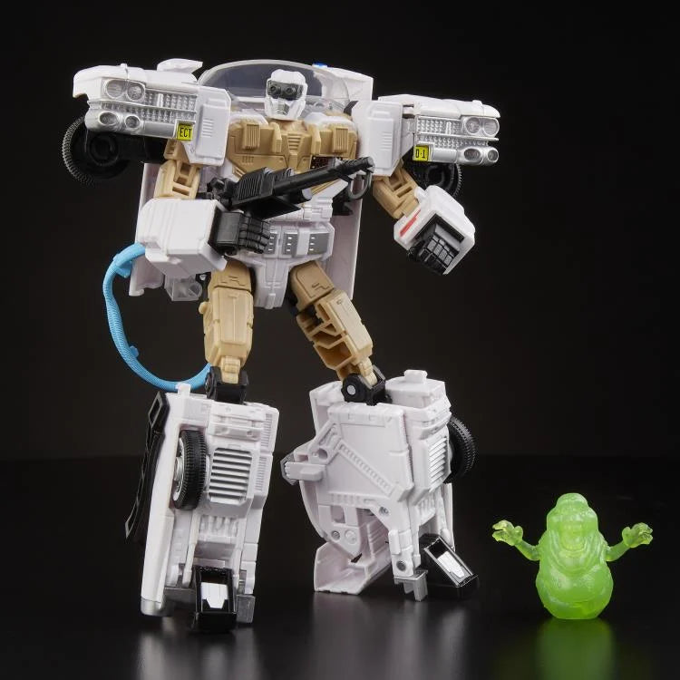 Ghostbusters x Transformers Ectotron Ecto-1 Action Figure - Collectible Toy for Fans, Perfect for Display & Play - Great Gift for Movie Lovers & Transformers Collectors