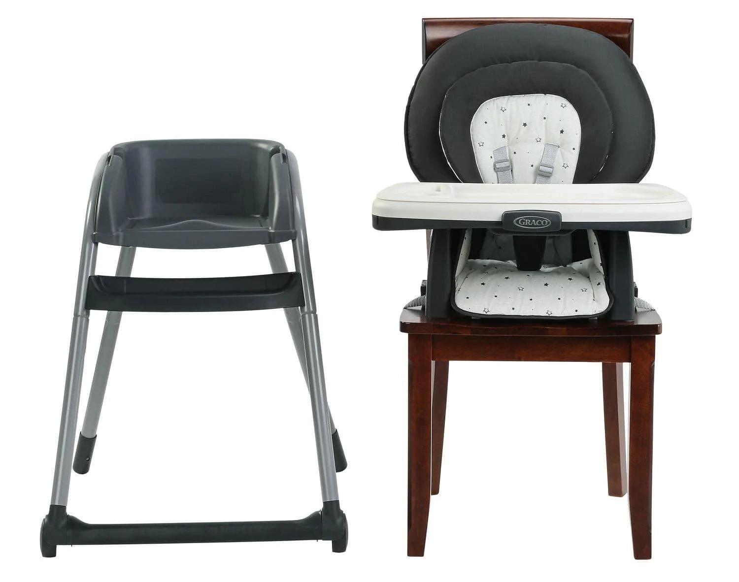 Graco Table2Table 6-in-1 Convertible High Chair - Adjustable Baby Feeding Seat with Removable Tray (Asteroid Gray) | Perfect for Infants & Toddlers at Home or Restaurant Dining