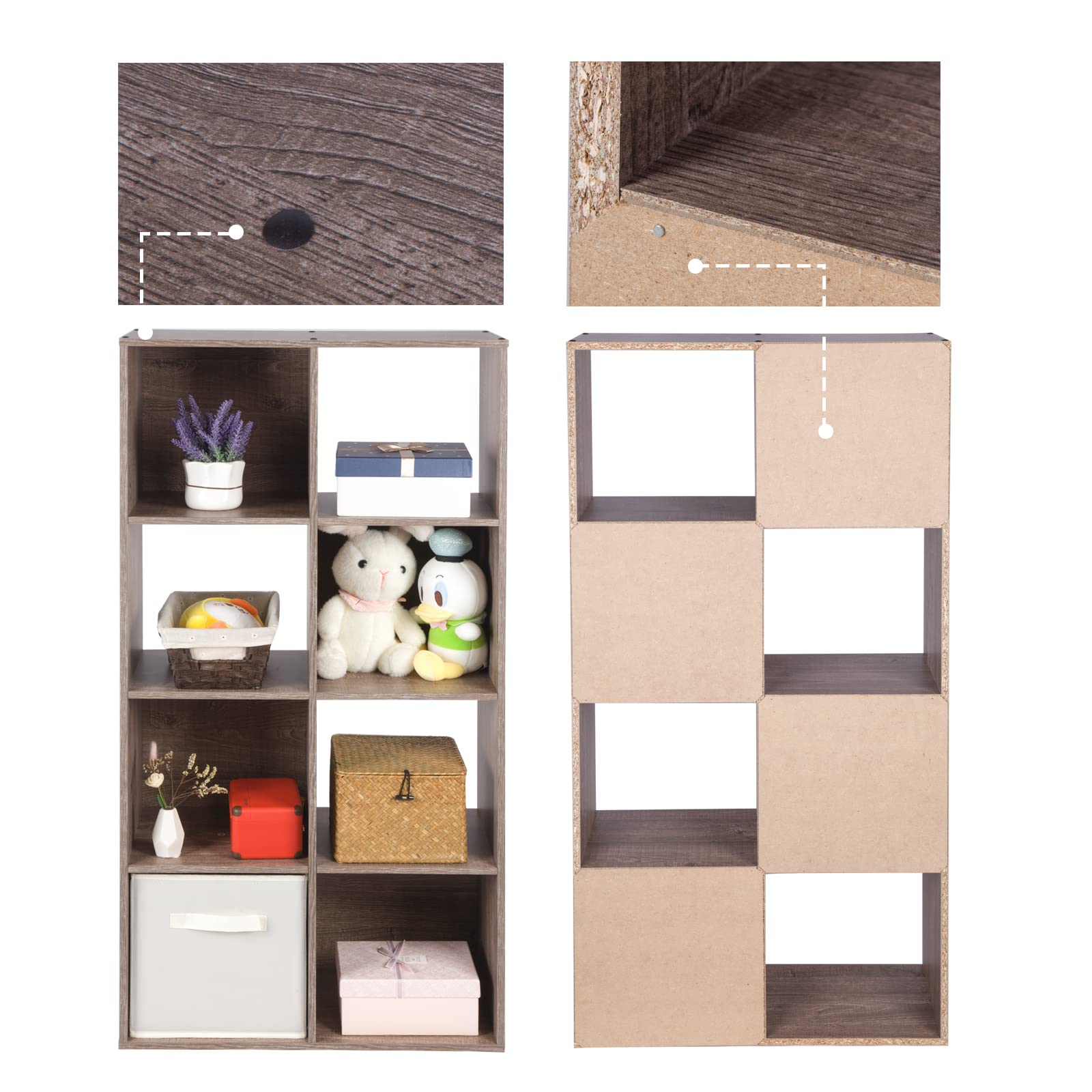 8-Cube Storage Organizer Cabinet with 11