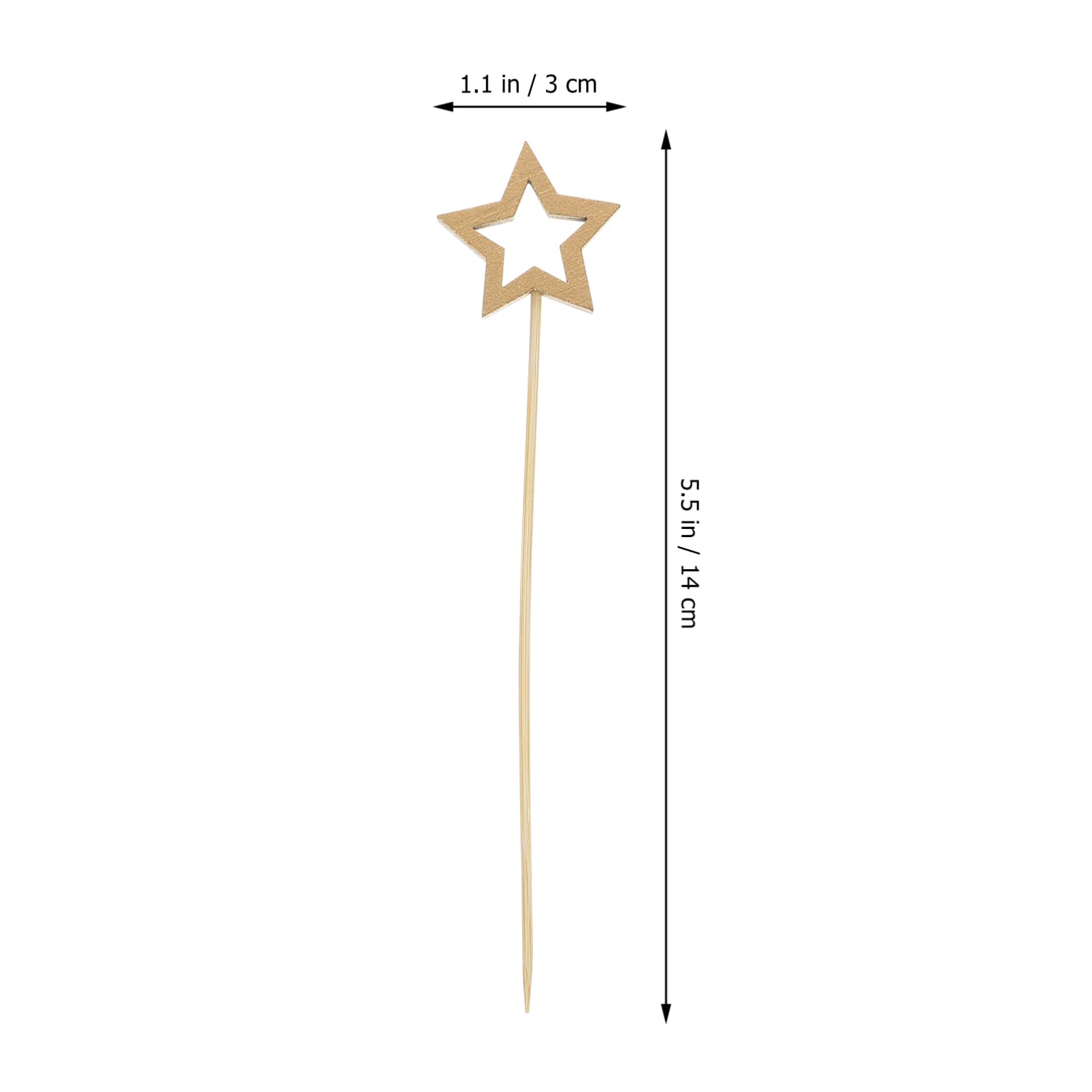 50pcs Christmas Star Wooden Cocktail Picks - Bamboo Appetizer Toothpicks for Holiday Parties, Fruit Skewers & Festive Drinks - Perfect for Christmas Decorations, Cocktail Garnishes & Dessert Presentations