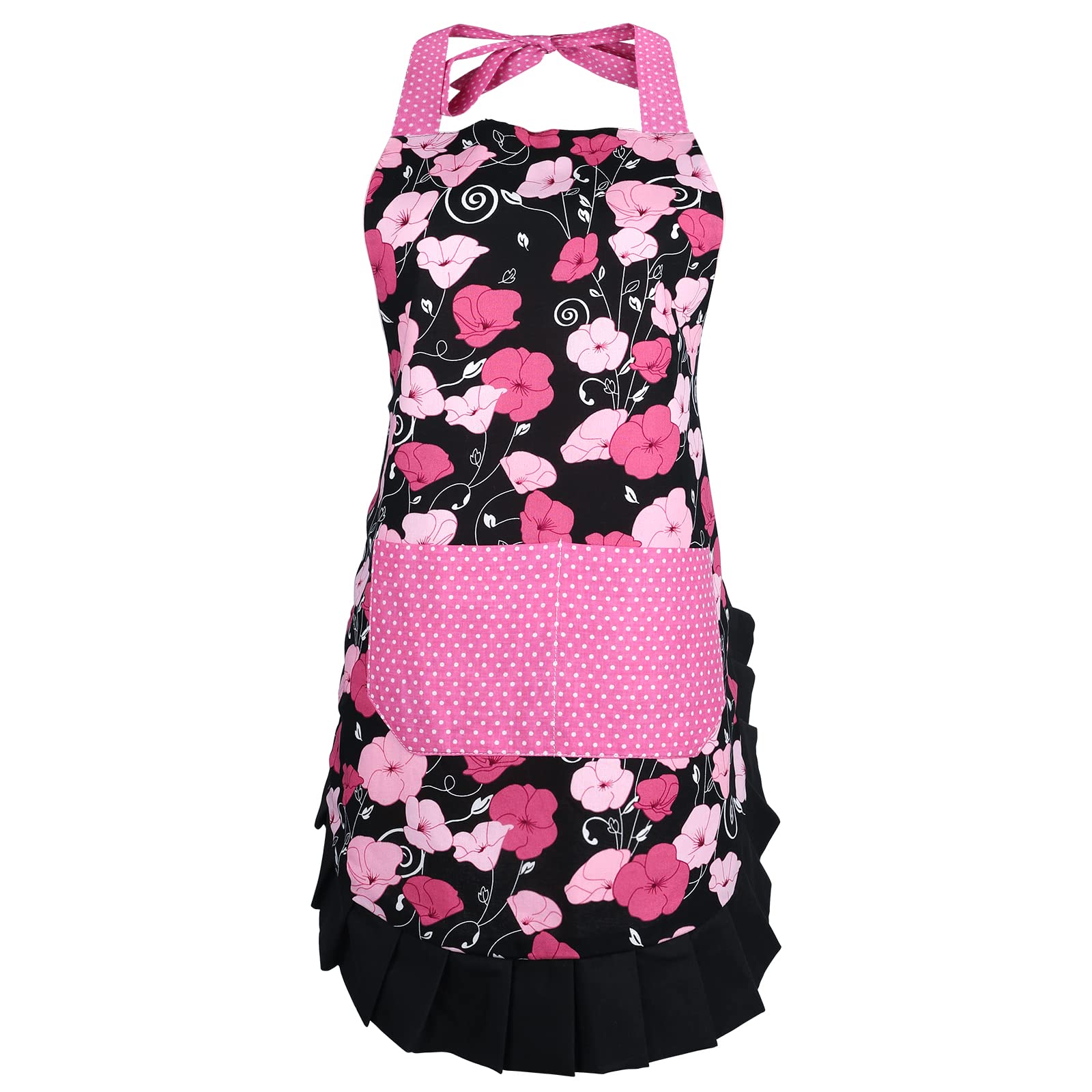 Women's Adjustable Apron with Pockets - Waterproof Kitchen Cooking Apron for Baking, Grilling, Gardening - Perfect for Home Chefs, BBQ Parties & Outdoor Activities