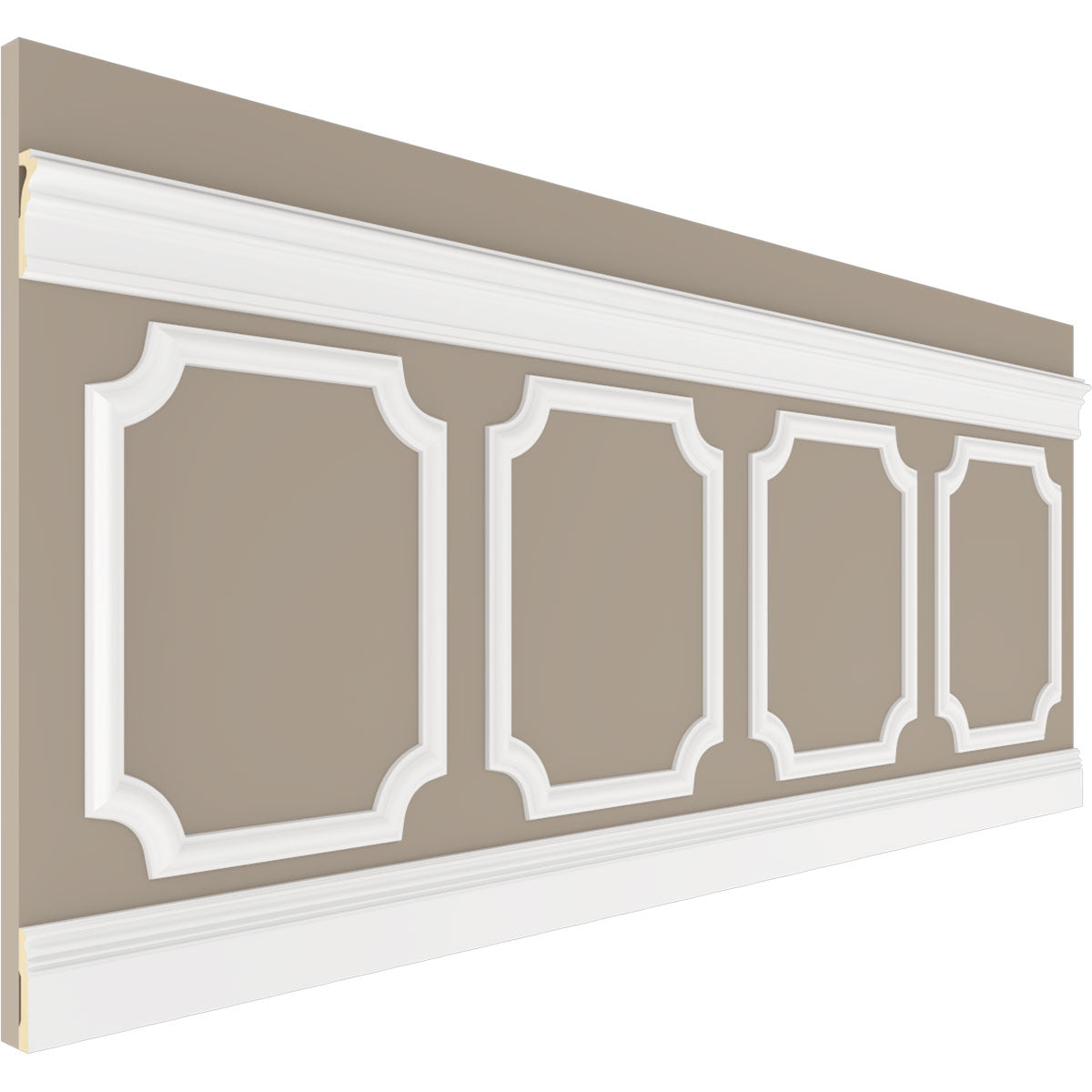 Ashford Traditional Wainscot Paneling Kit - 94.5 Inch Premium Wood Wall Paneling for Home & Office Decoration | Easy DIY Installation for Living Room, Bedroom, Dining Room & Hallway