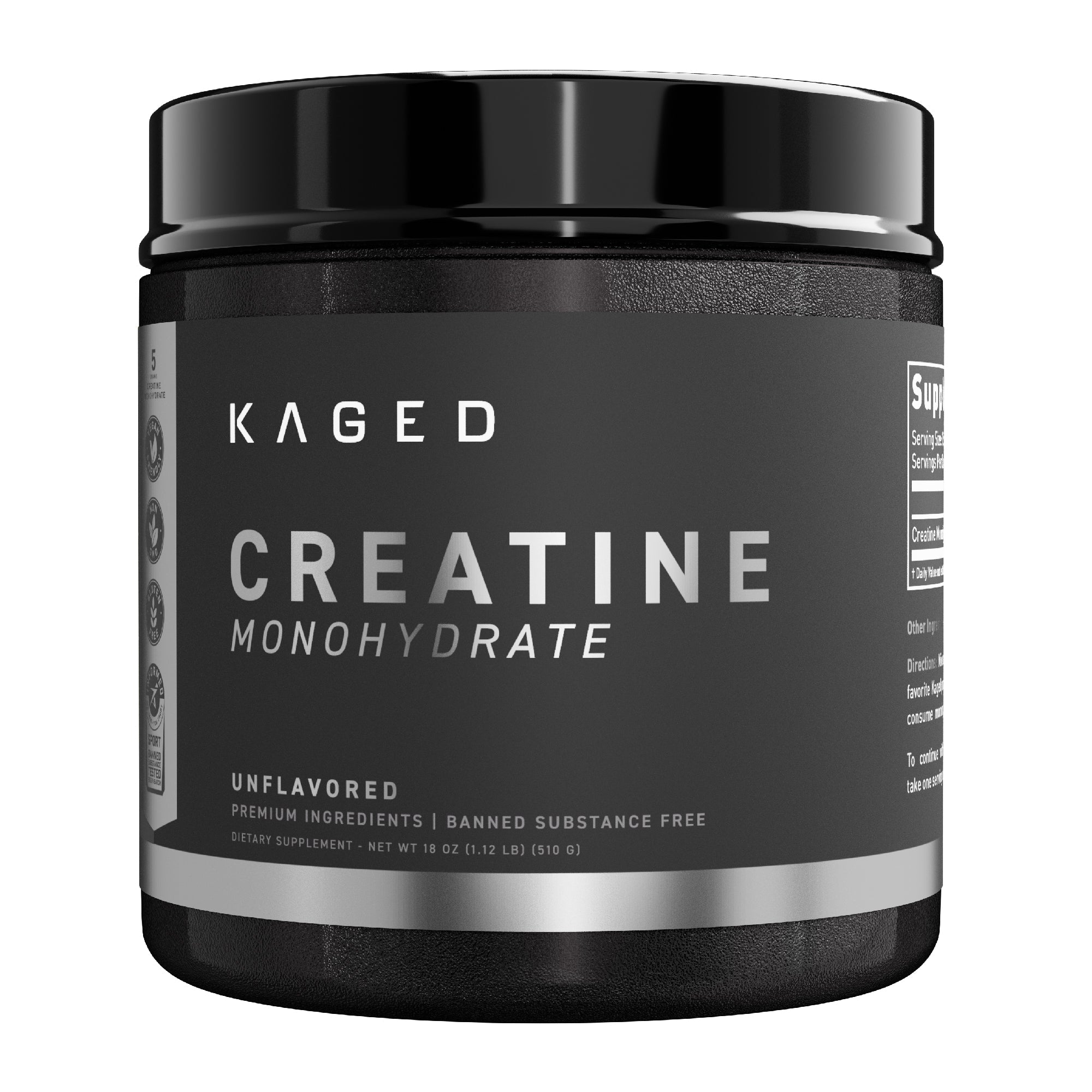 Premium Kaged Creatine Monohydrate Powder - Pure Muscle Building Supplement for Athletes & Bodybuilders - Pre-Workout & Post-Workout Recovery