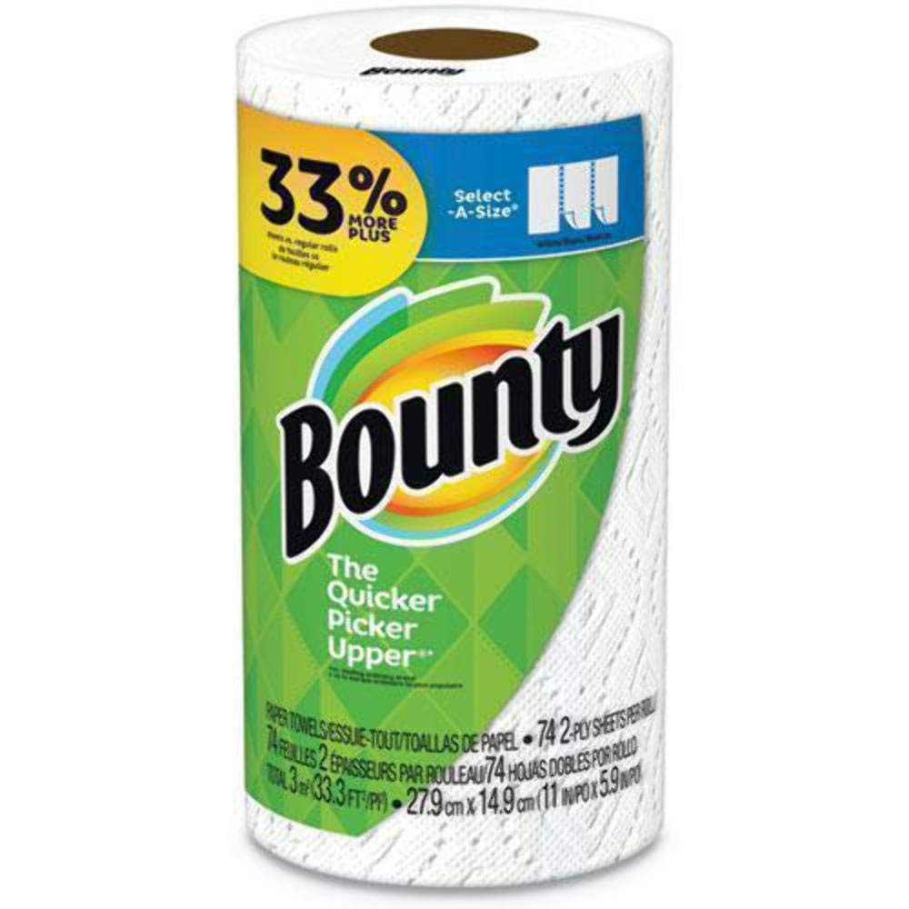 Procter & Gamble 76227 Selectasize Paper Towels - 24 Rolls, 74 Sheets per Roll | Ultra Absorbent White Paper Towels for Kitchen Cleaning, Spills & Household Use