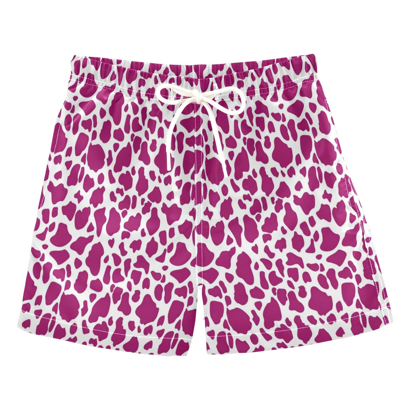 **Cow Print Boys Swim Trunks - Toddler Beach Board Shorts for Kids 2T - Comfortable Quick-Dry Swimsuit for Pool, Beach & Water Play**