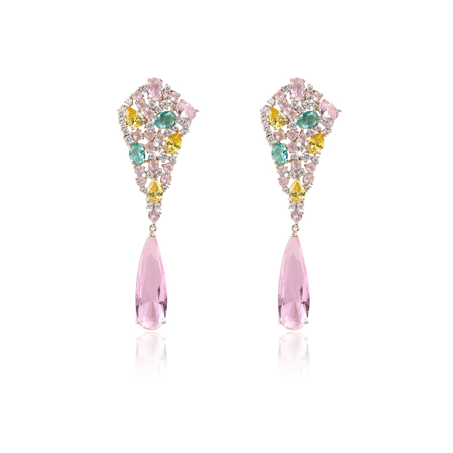 Elegant Cubic Zirconia Drop Earrings for Women - Perfect Wedding & Bridal Jewelry Gift - Dangle Earrings for Bride, Party & Special Occasions CE10911