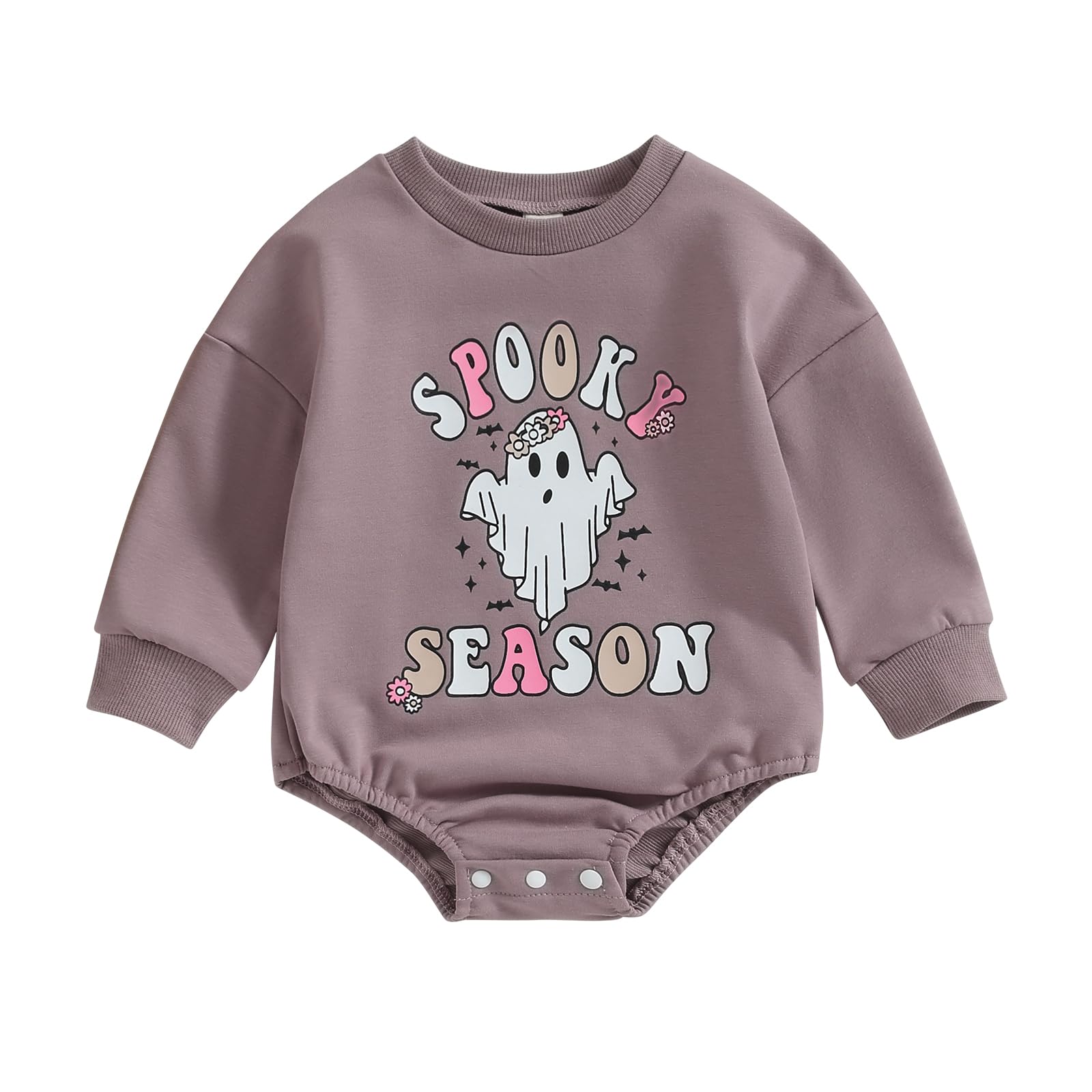 Unisex Baby Halloween Romper - Long Sleeve Pumpkin Costume Bodysuit for Boys & Girls | Fall Winter Holiday Outfit for Trick-or-Treating, Photo Shoots & Seasonal Parties