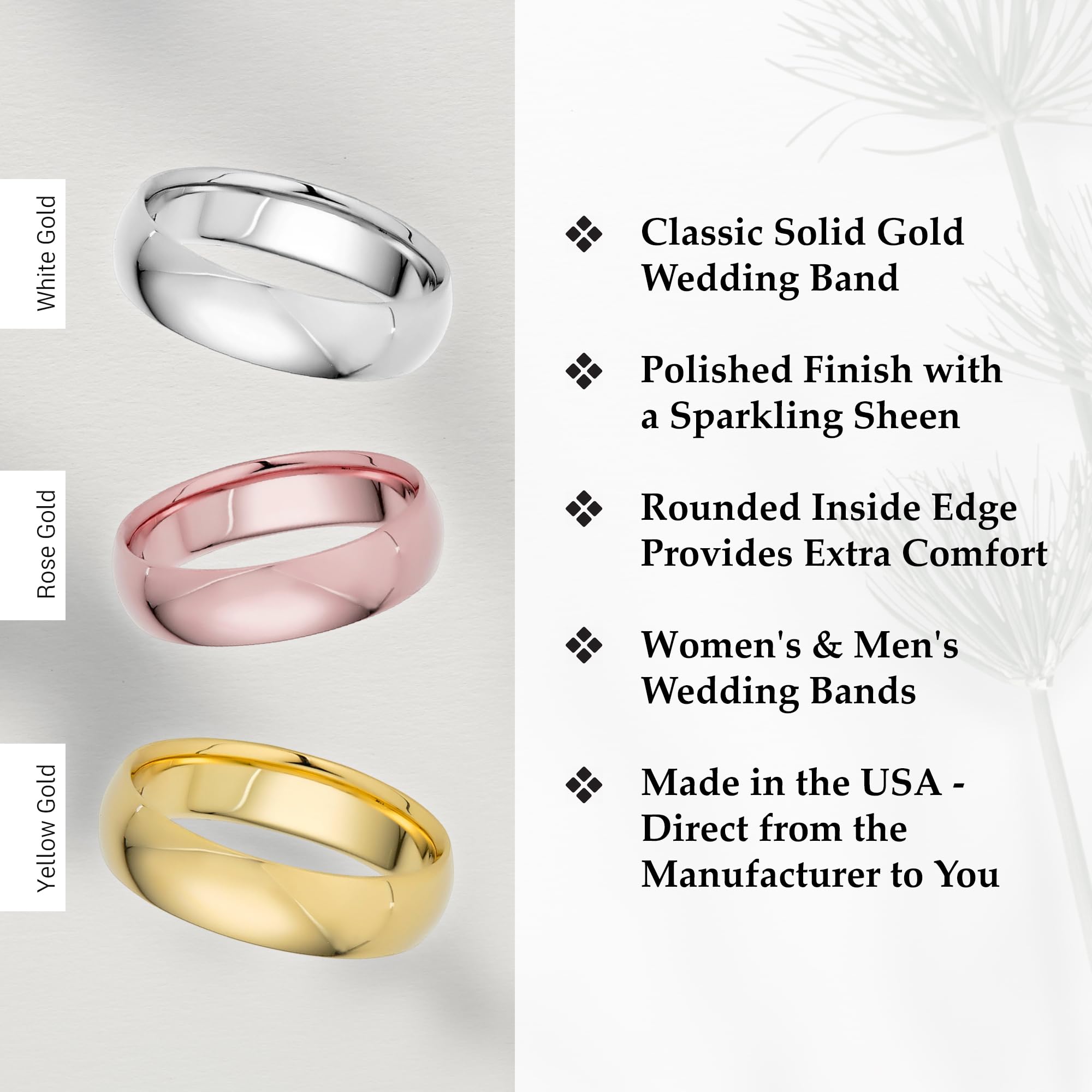 5mm Solid Gold Wedding Bands for Women & Men - 10K or 14K Comfort Fit Wedding Rings - Premium Durable Gold Rings for Couples - Perfect for Anniversaries, Engagements & Everyday Wear