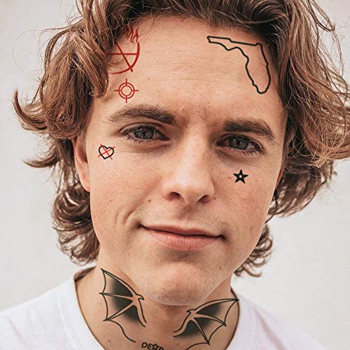 Smokepurpp Temporary Tattoo Set - Waterproof Fake Tattoos for Men & Women - Perfect for Parties, Halloween, and Festivals