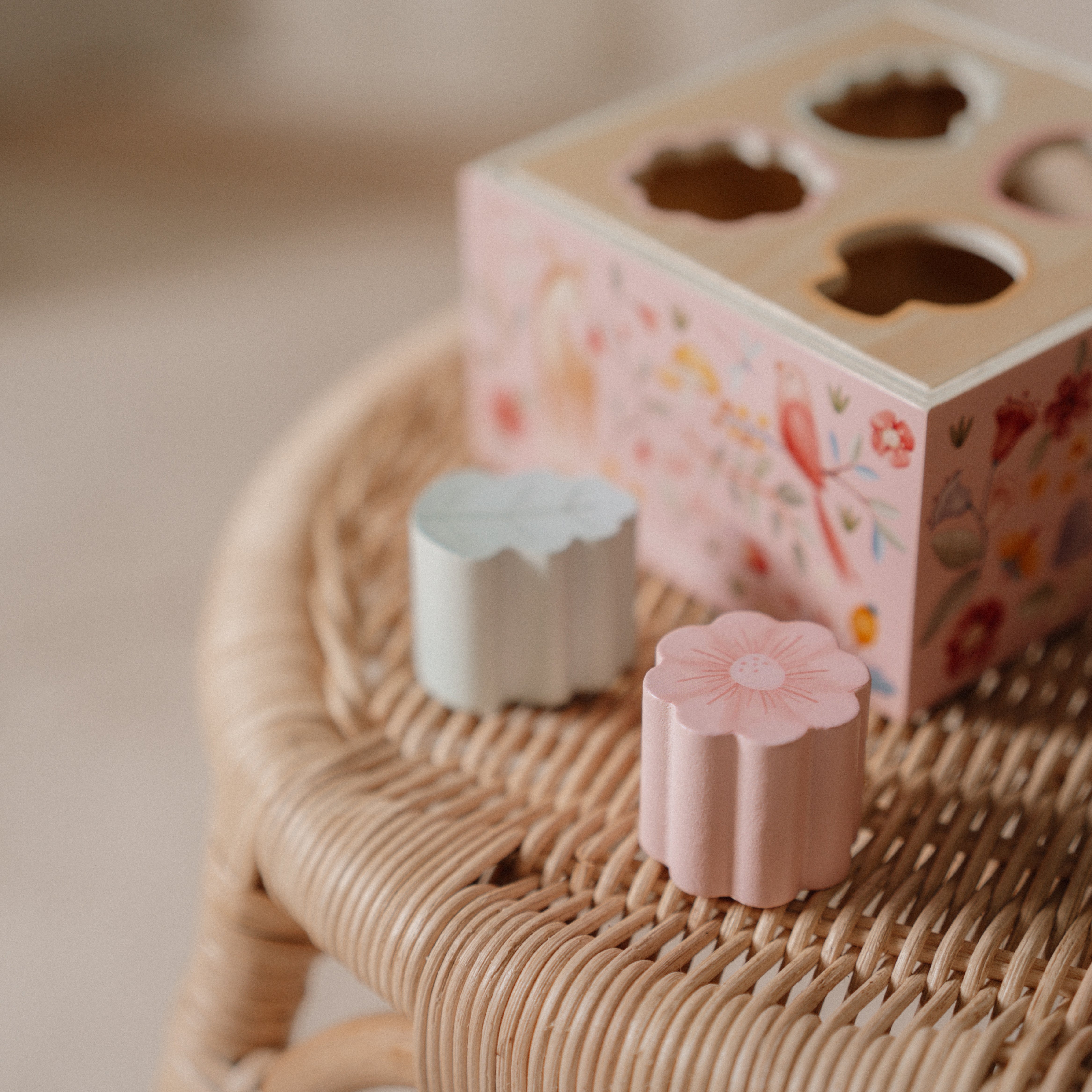 Fairy Garden Wooden Shape Sorter Toy - Montessori Learning Activity for Toddlers - Perfect for Early Childhood Education & Sensory Play