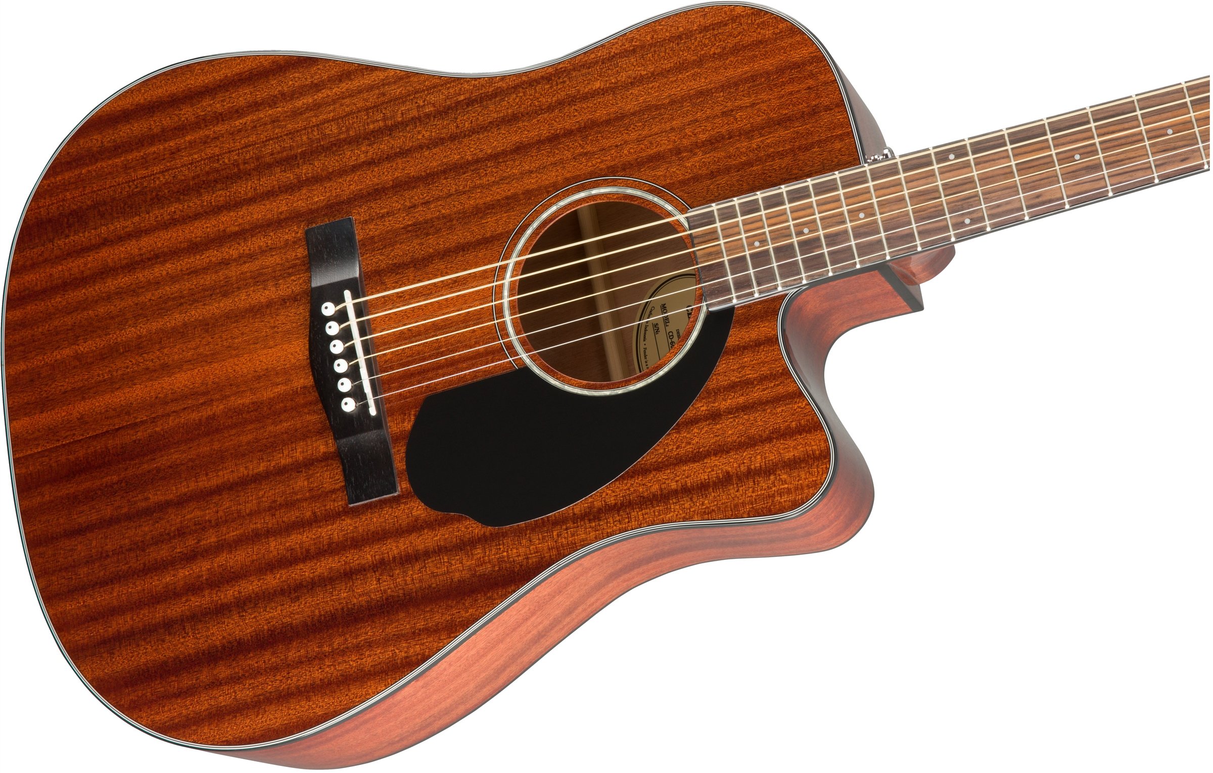 Fender CD-60SCE All Mahogany Solid Top Acoustic-Electric Guitar Bundle with Gig Bag, Tuner, Strap & Accessories - Perfect for Beginners, Live Performances & Studio Recording