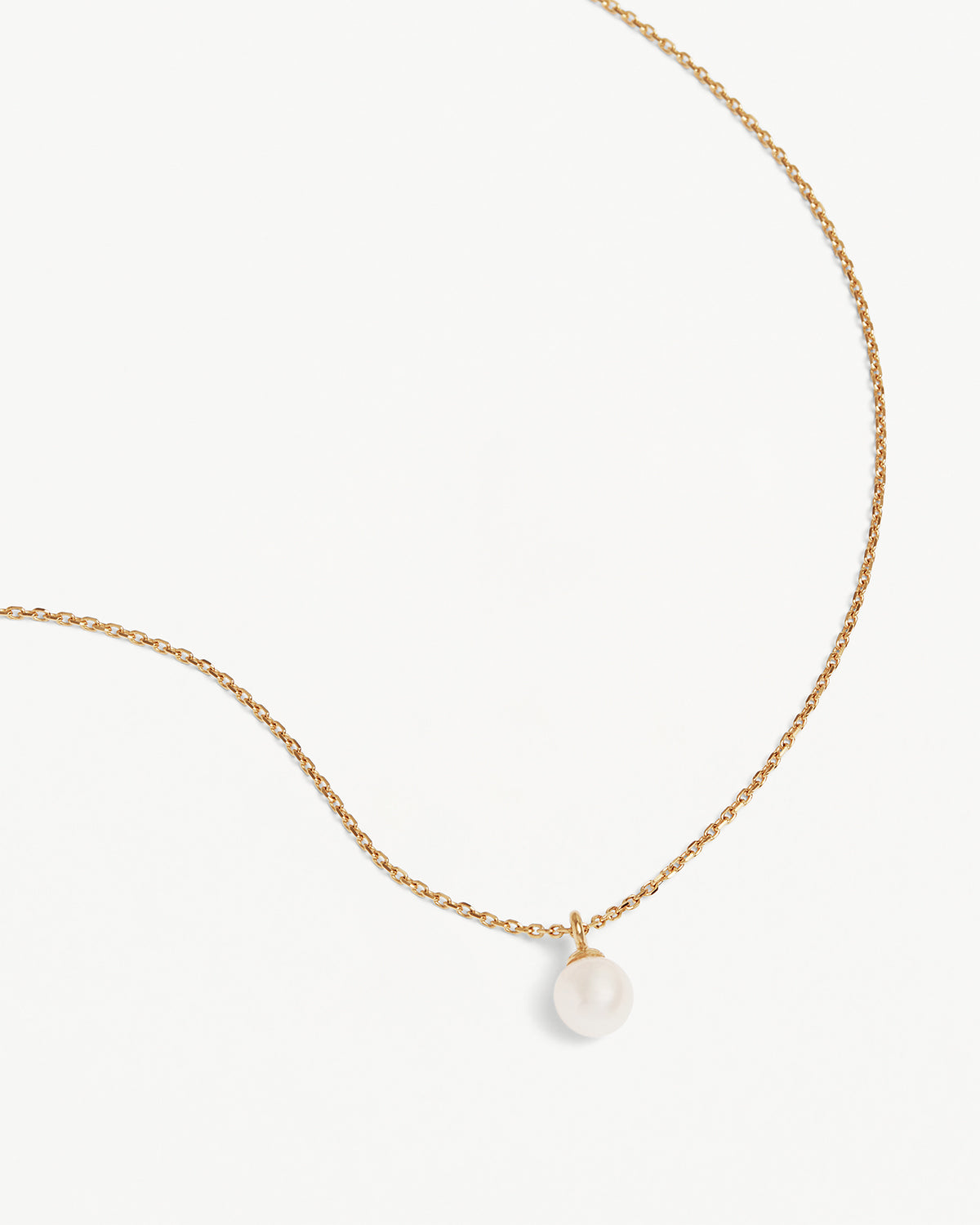 18K Gold Vermeil Floating Pearl Necklace - Elegant Dainty Jewelry for Women, Perfect for Weddings, Parties & Everyday Wear