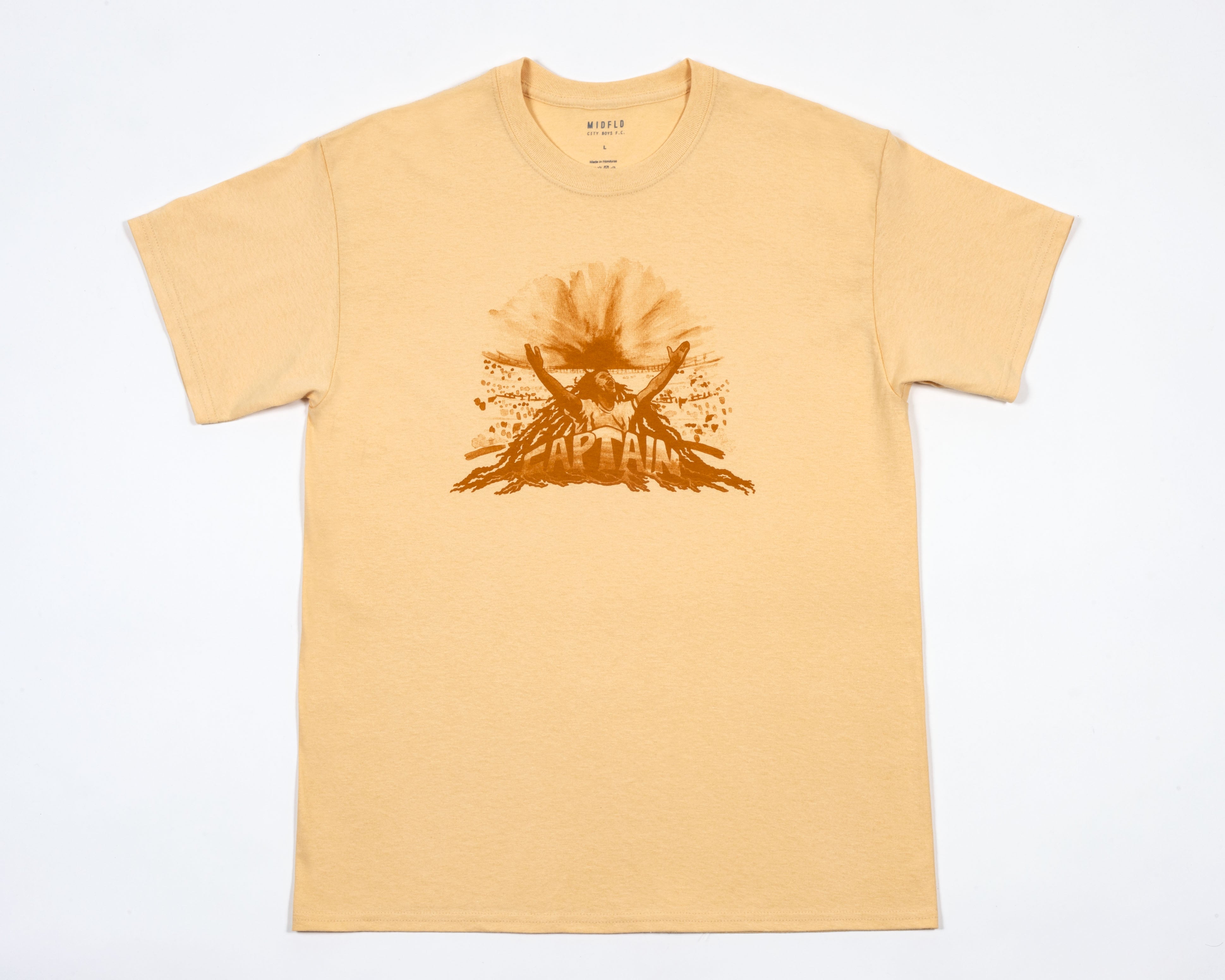 MIDFLD x CITY BOYS FC Captain T-Shirt - Yellow | Premium Cotton Crewneck Tee for Men | Streetwear, Casual Wear & Soccer Fan Apparel