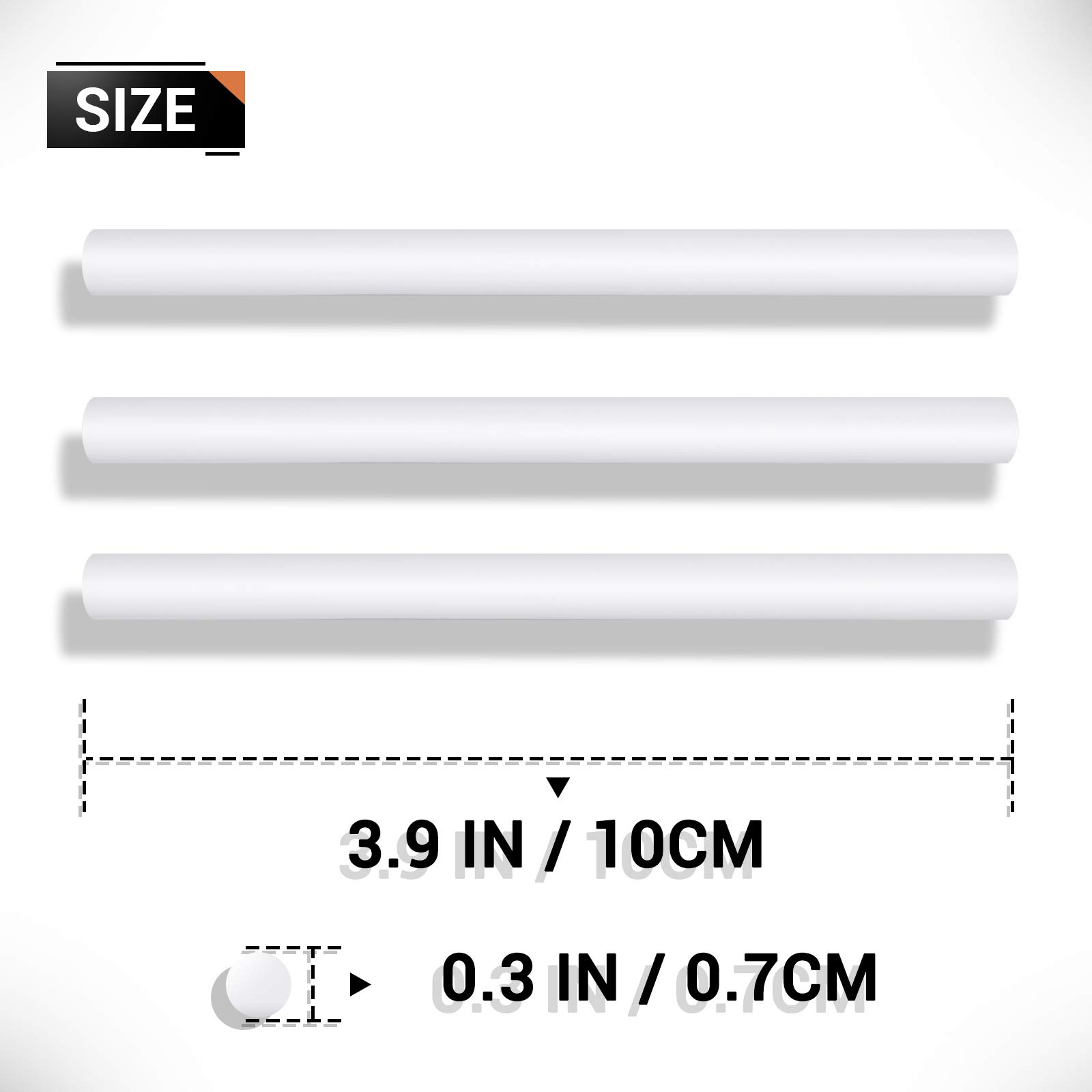 ENPOINT Mini White Hot Glue Sticks - 72 Pack (3.93 x 0.27 Inch) EVA Hot Melt Adhesive for Arts & Crafts, DIY Projects, Home Repairs, Holiday Decorations & Gift Making - Perfect for Scrapbooking, Woodworking, School Projects & Fabric Bonding