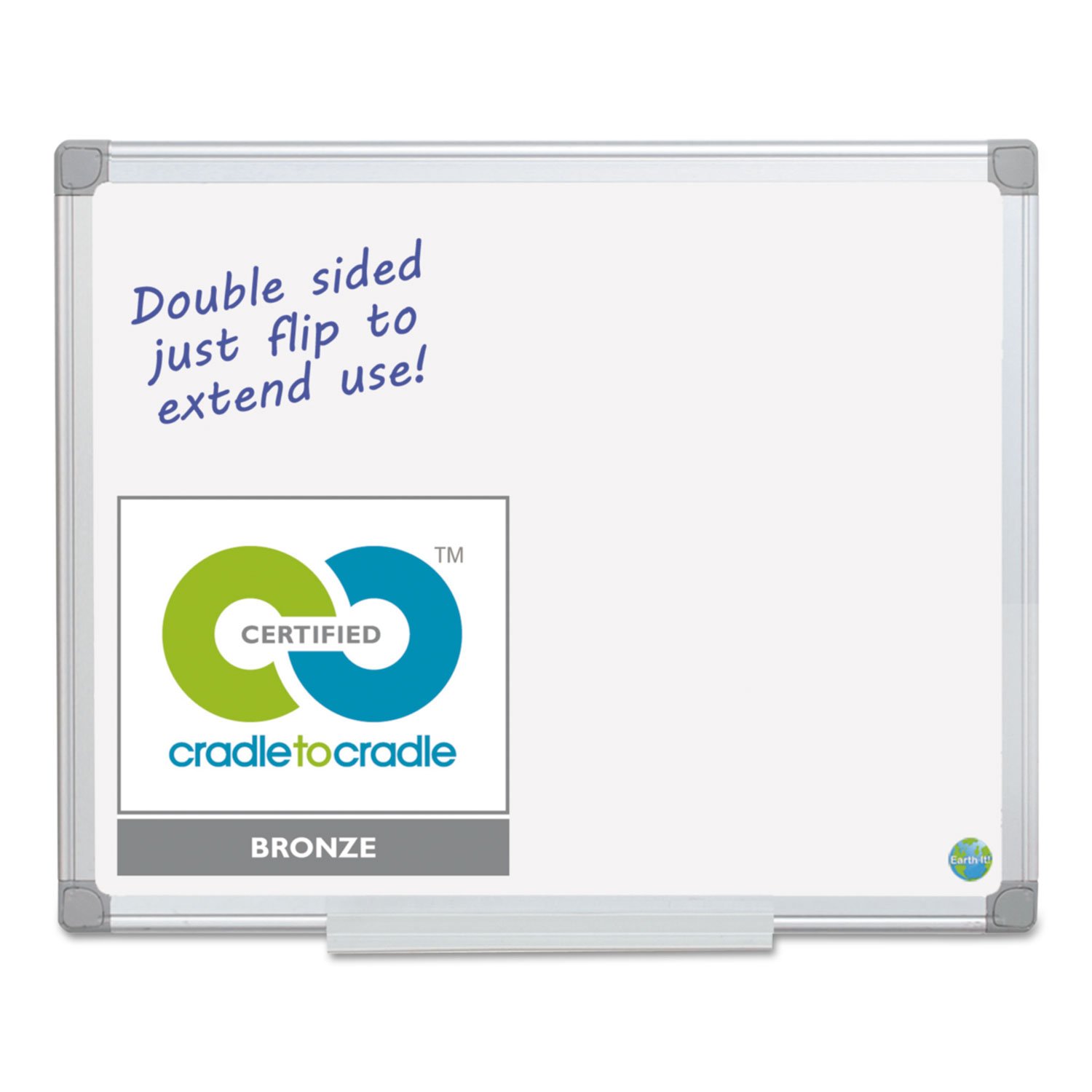 MasterVision MA0300790 Dry Erase Board 24x36 Inches - White/Silver Frame - Easy-Clean Surface - Perfect for Classrooms, Offices & Home Organization