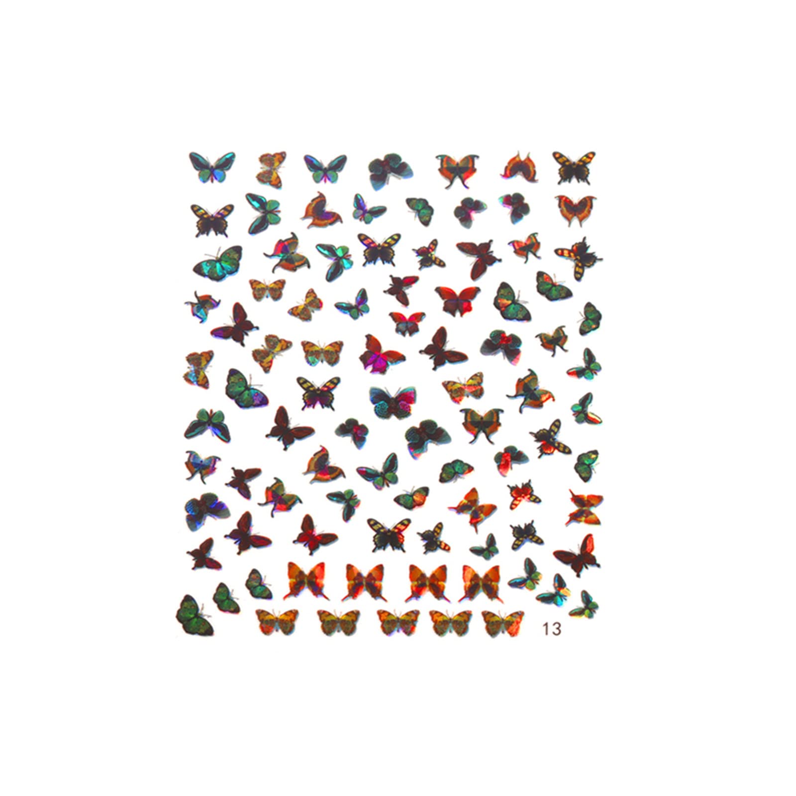 LAURAG 1 Sheet Self-Adhesive Nail Stickers - Assorted Butterfly & Floral Nail Decals for Women | DIY Manicure, Nail Art Decorations for Parties, Weddings & Everyday Wear