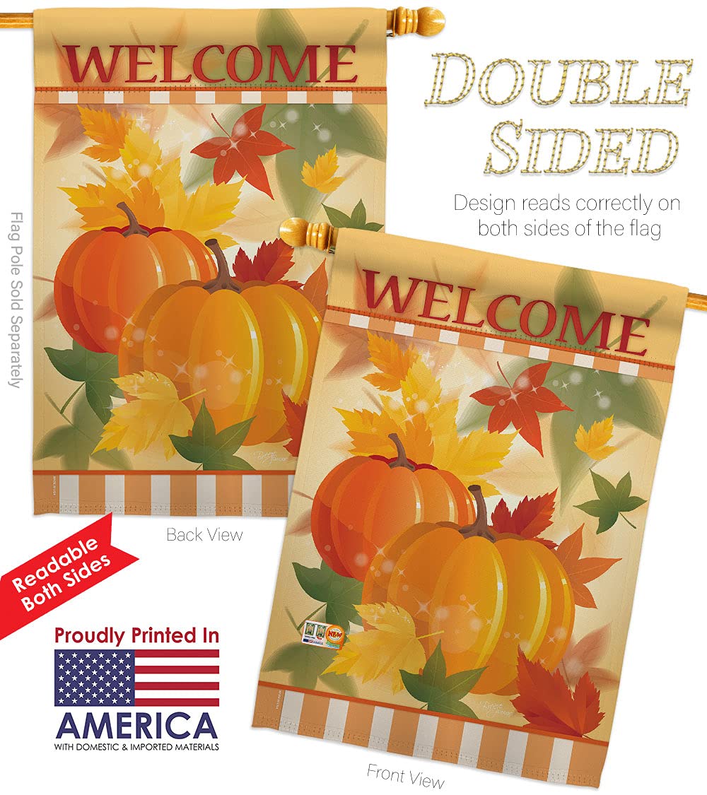 Fall Pumpkin Sublimation Flag 28x40
