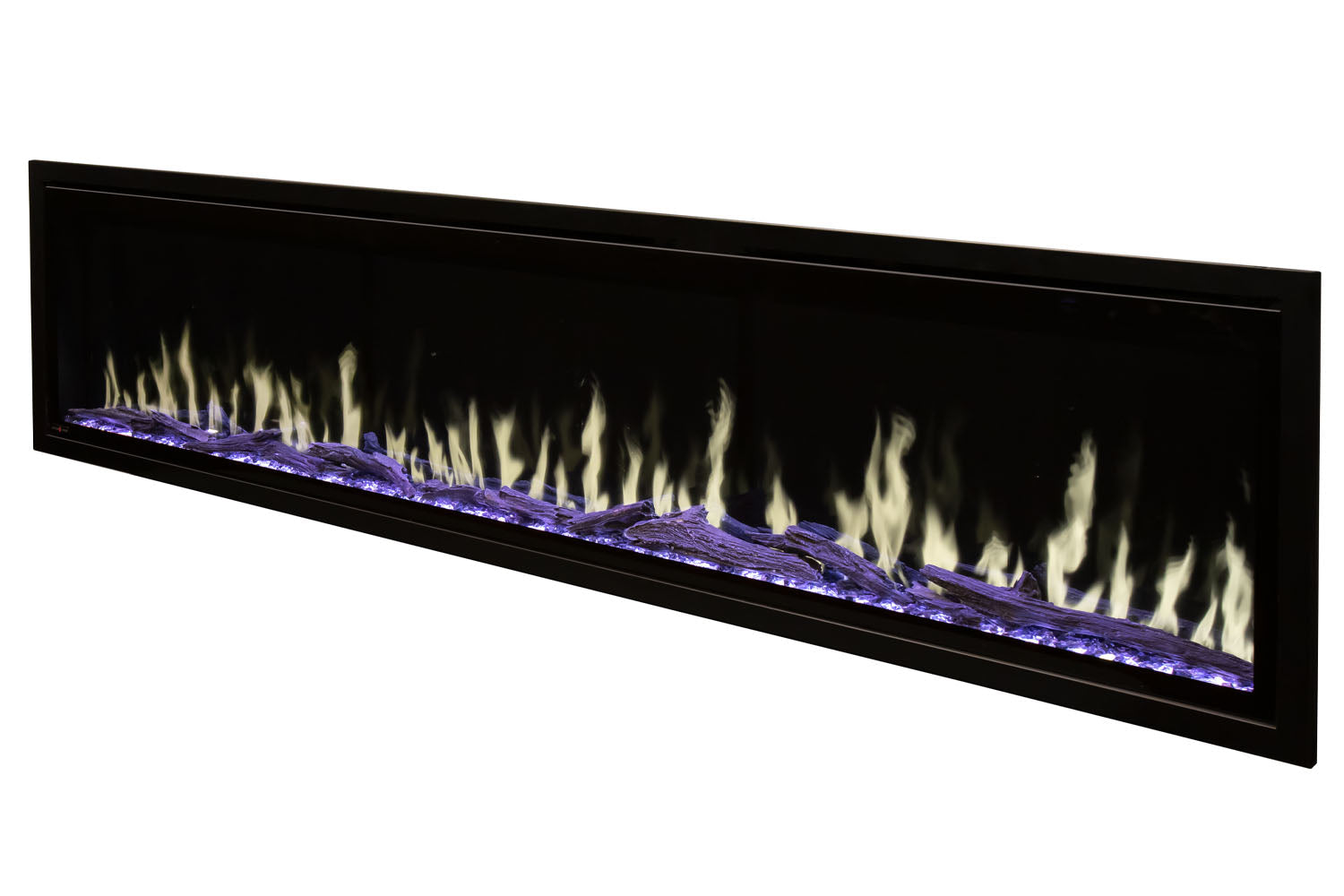 Modern Flames Orion Slim 100 Heliovision Virtual Recessed Wall Mount Electric Fireplace - Realistic LED Flame Heater for Living Room, Bedroom & Office
