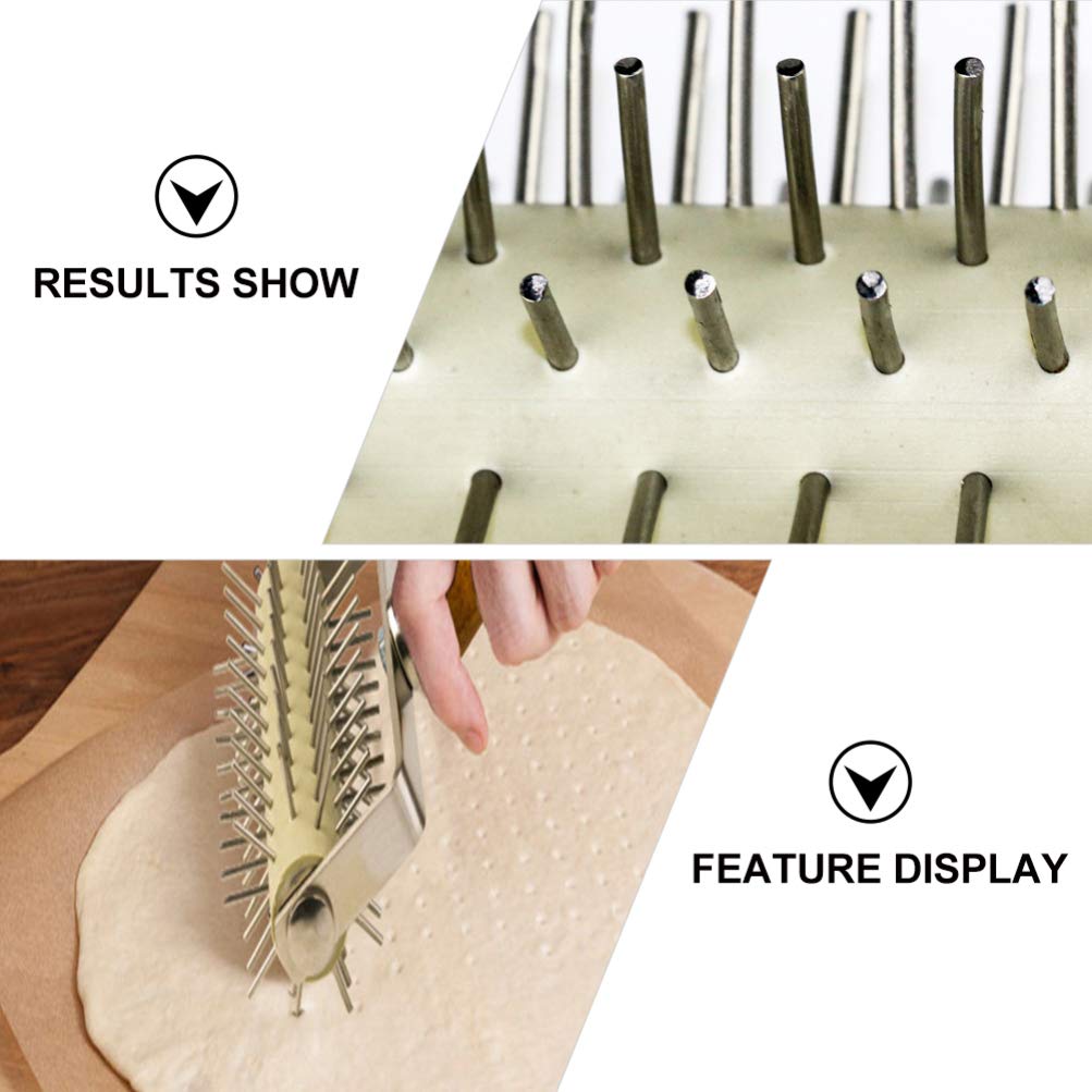 Stainless Steel Pizza Dough Docker Roller - Professional Pizza Hole Punch Tool with Wooden Handle for Perfectly Perforated Crust | Ideal for Homemade Pizza, Pastry, and Baking Enthusiasts
