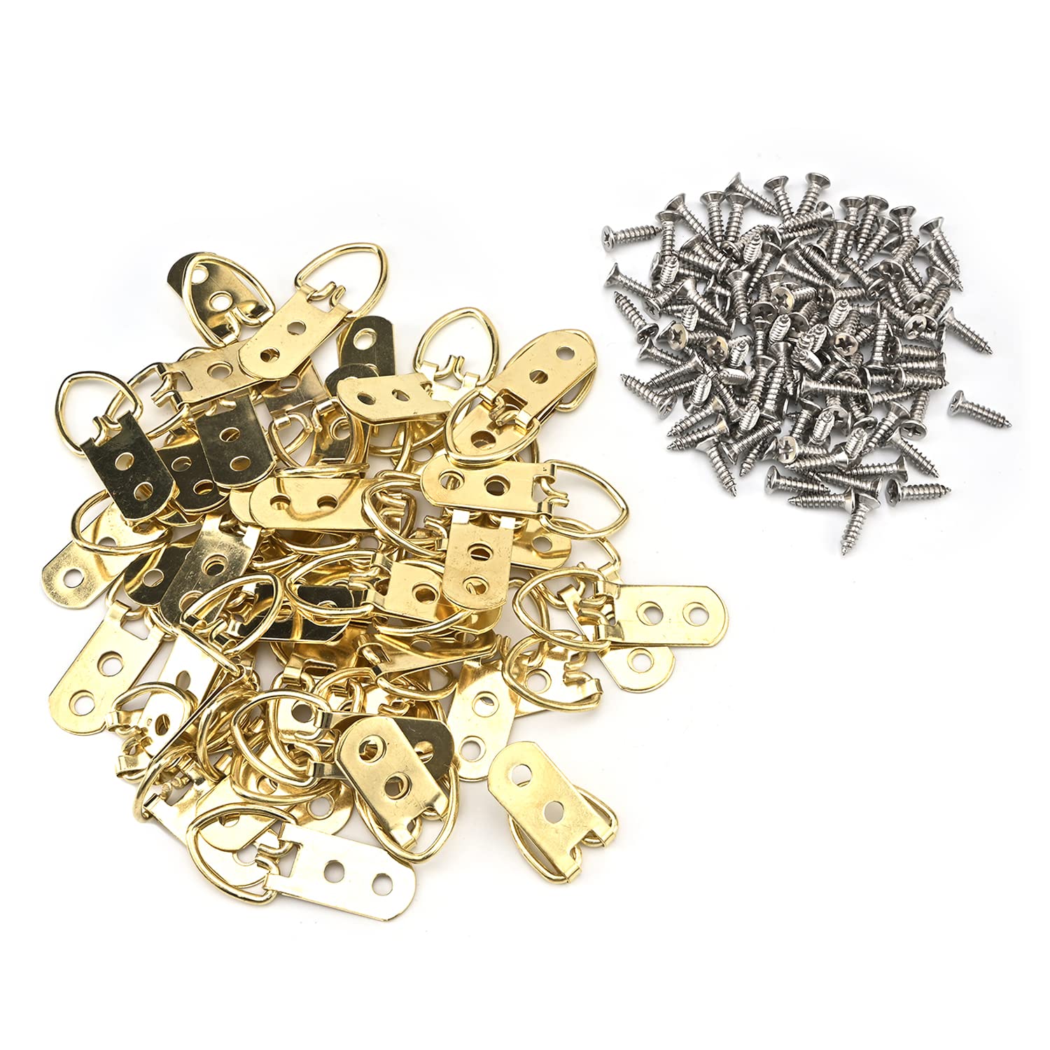 MroMax 100PCS Gold Ring Frame Buckles 2.13