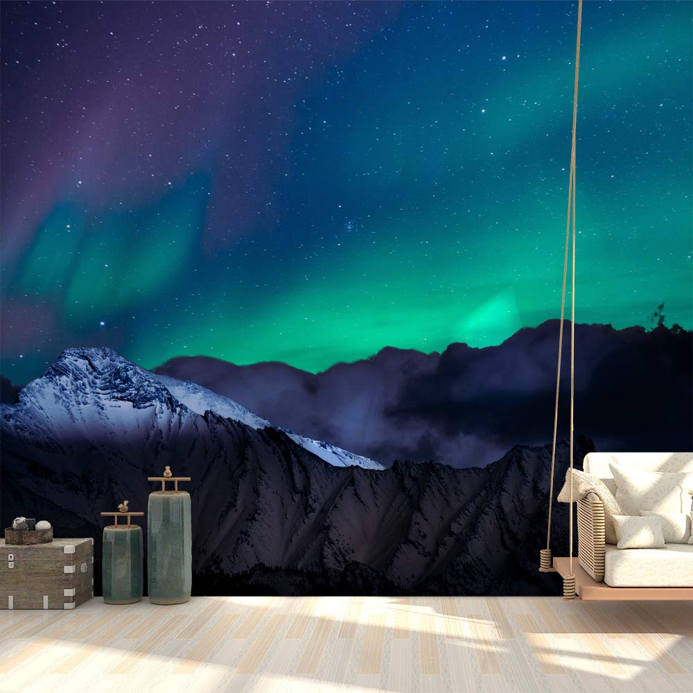 Starry Sky Removable Wallpaper - Self-Adhesive Wall Mural for Bedroom & Living Room Decor (66x96 inches) - Perfect for Nursery, Kids Room, and Home Theater Wall Design