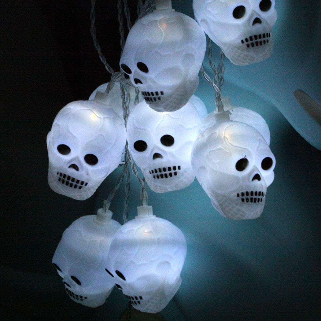 Shantou Halloween String Lights - 2.5M White Fairy Lights with 3 Battery Power for Outdoor Patio, Garden, and Home Decor | Perfect for Halloween Party, Christmas, Wedding & Backyard Lighting