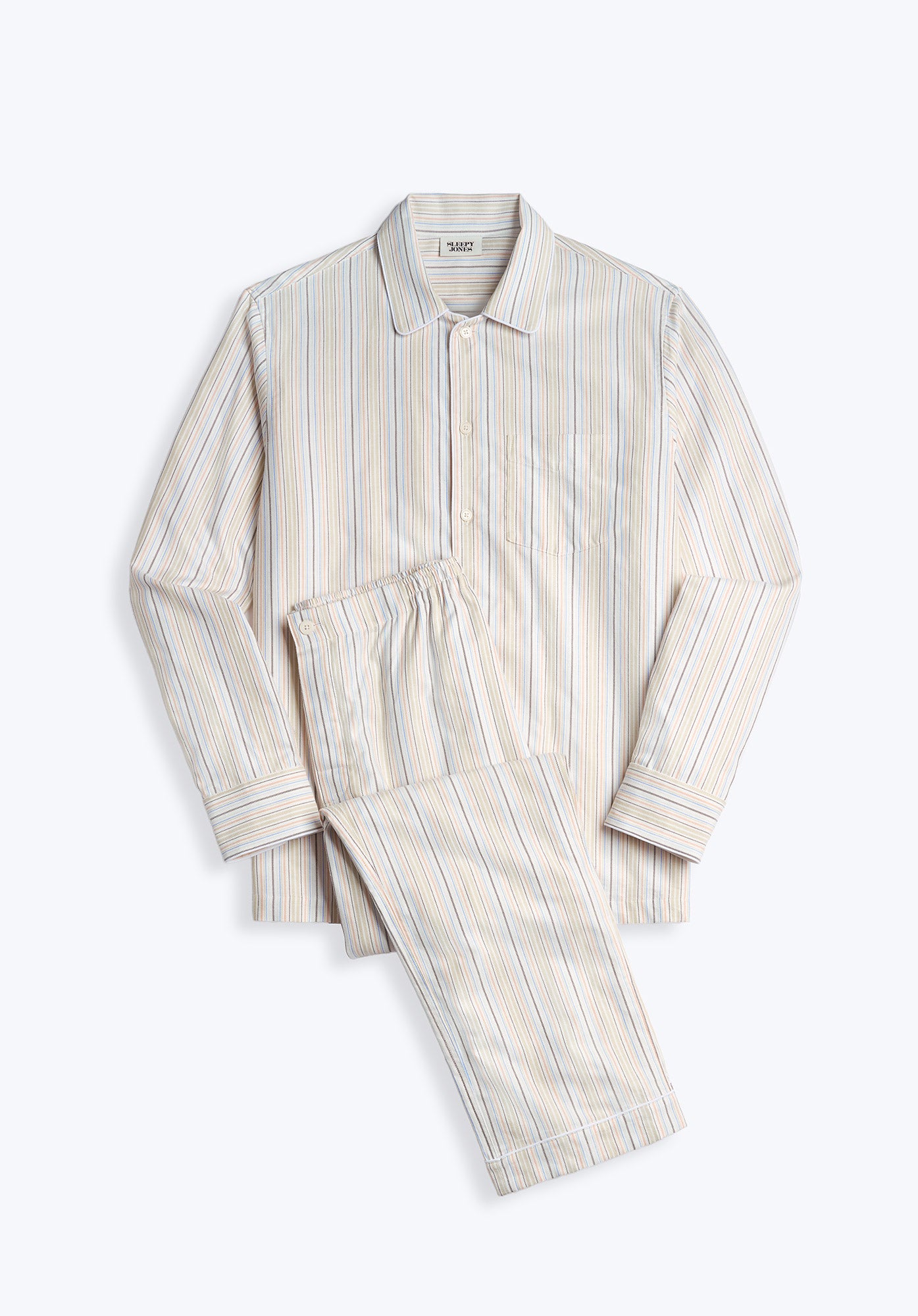Henry Pajama Set in Twill Stripe - Soft & Comfortable Men's Sleepwear for Relaxing at Home or Lounging