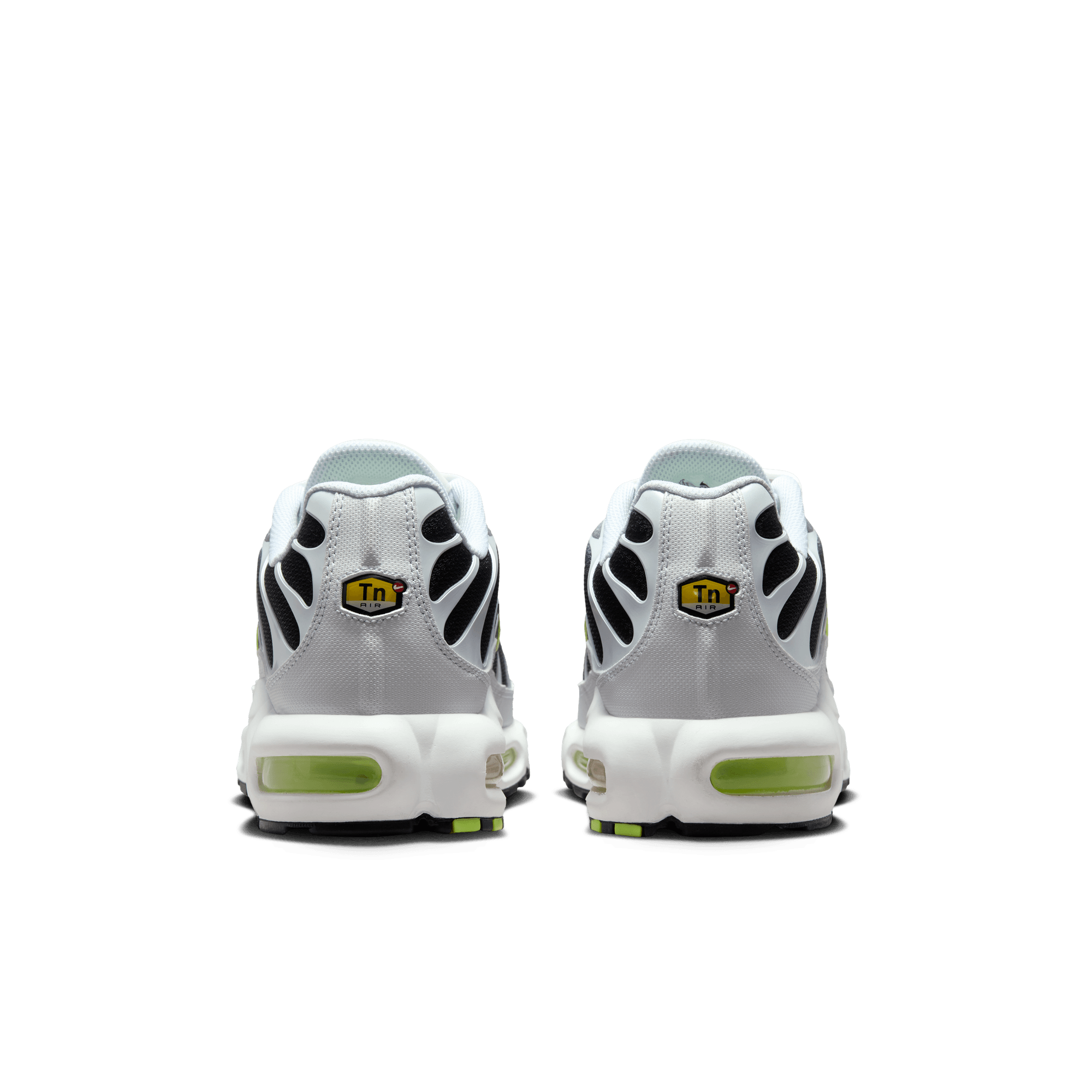 Nike Air Max Plus Running Shoes - White/Volt/Black - Lightweight Cushioned Sneakers for Men & Women - Perfect for Jogging, Gym Workouts & Casual Wear