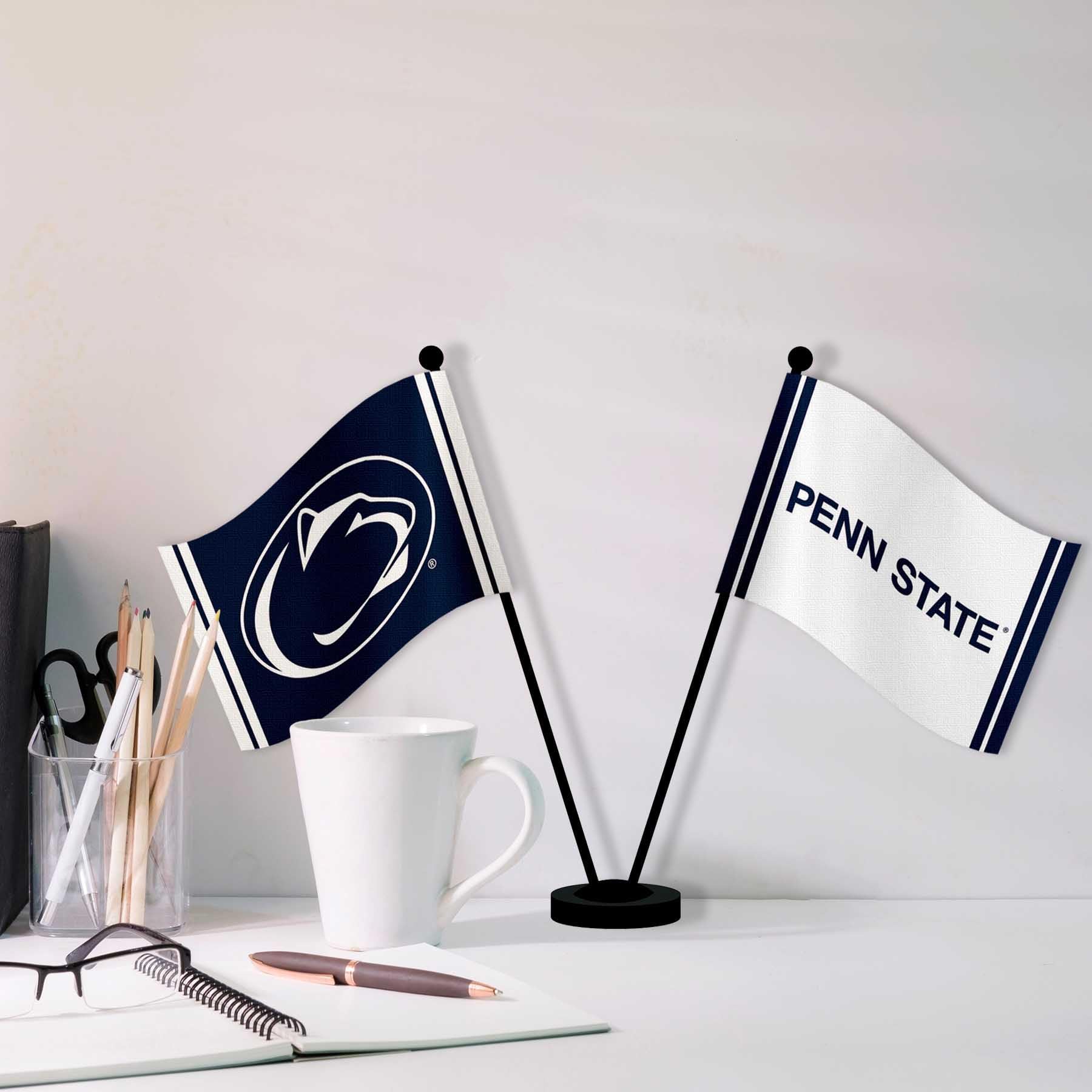 WinCraft Penn State Nittany Lions Desk Flag & Table Top Banner - Perfect for Office Decor, College Football Game Days, and Home Team Spirit Display