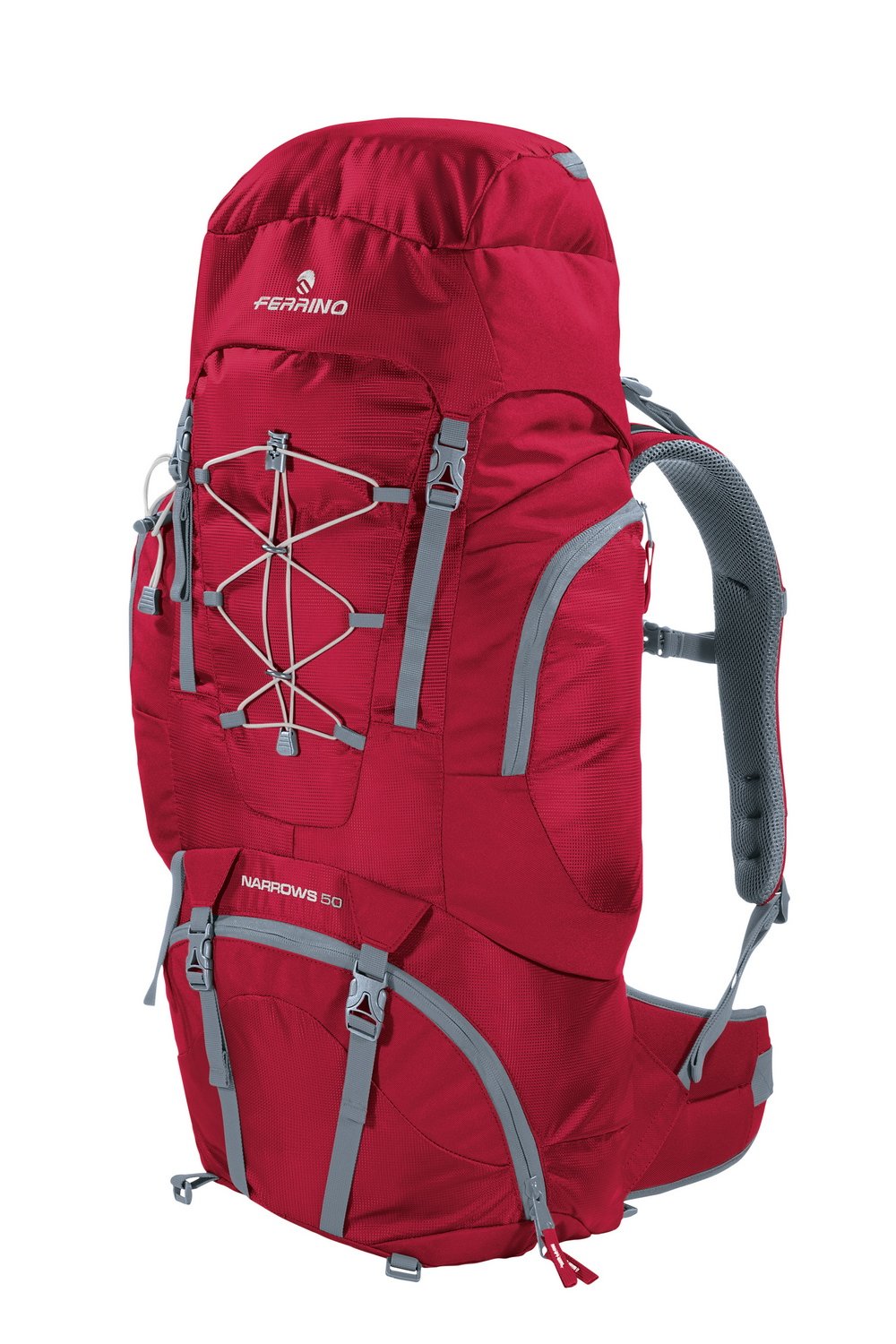 Narrows Backpack 50L - Waterproof Hiking Backpack for Men & Women - Bordeaux Red Outdoor Travel Backpack - Perfect for Camping, Trekking & Daily Commute
