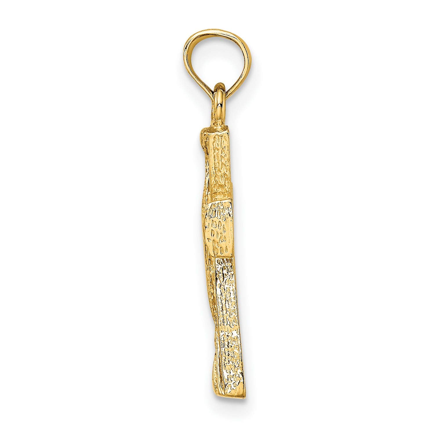 14K Yellow Gold Triangle Cut-Out Charm Pendant - Elegant Cross Design for Necklaces, Bracelets & Jewelry Making - Perfect for Gifts, Layering & Everyday Wear