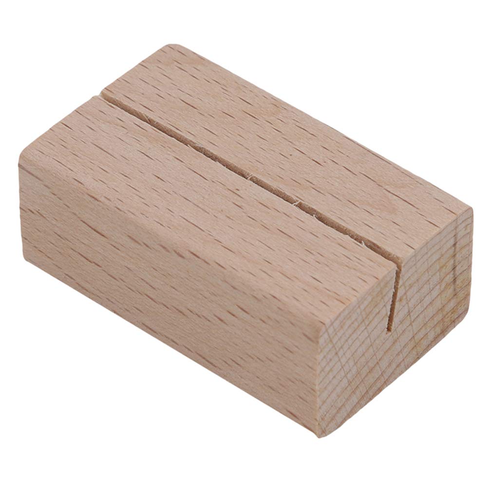 Wooden Card Holders for Wedding Party - Photo Picture Table Name Display Stands - Small Wood Color (5.32cm) - Perfect for Home, Office, and Event Decorations - Great for Place Cards, Table Numbers, and Photo Displays